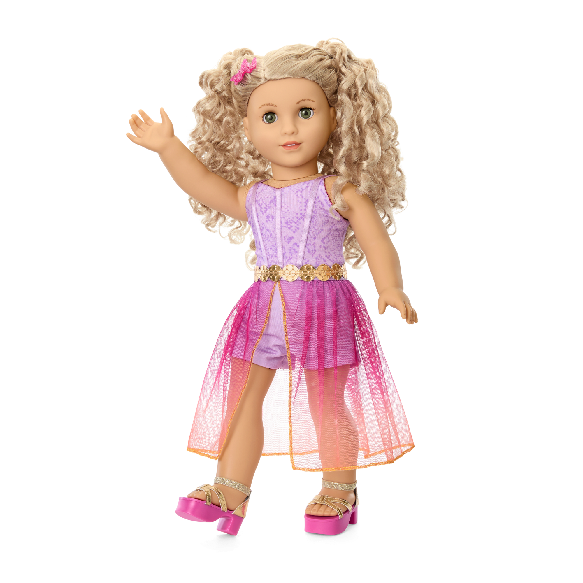 18-inch Doll Glam Concert Outfit & Teddy Bear Backpack Set