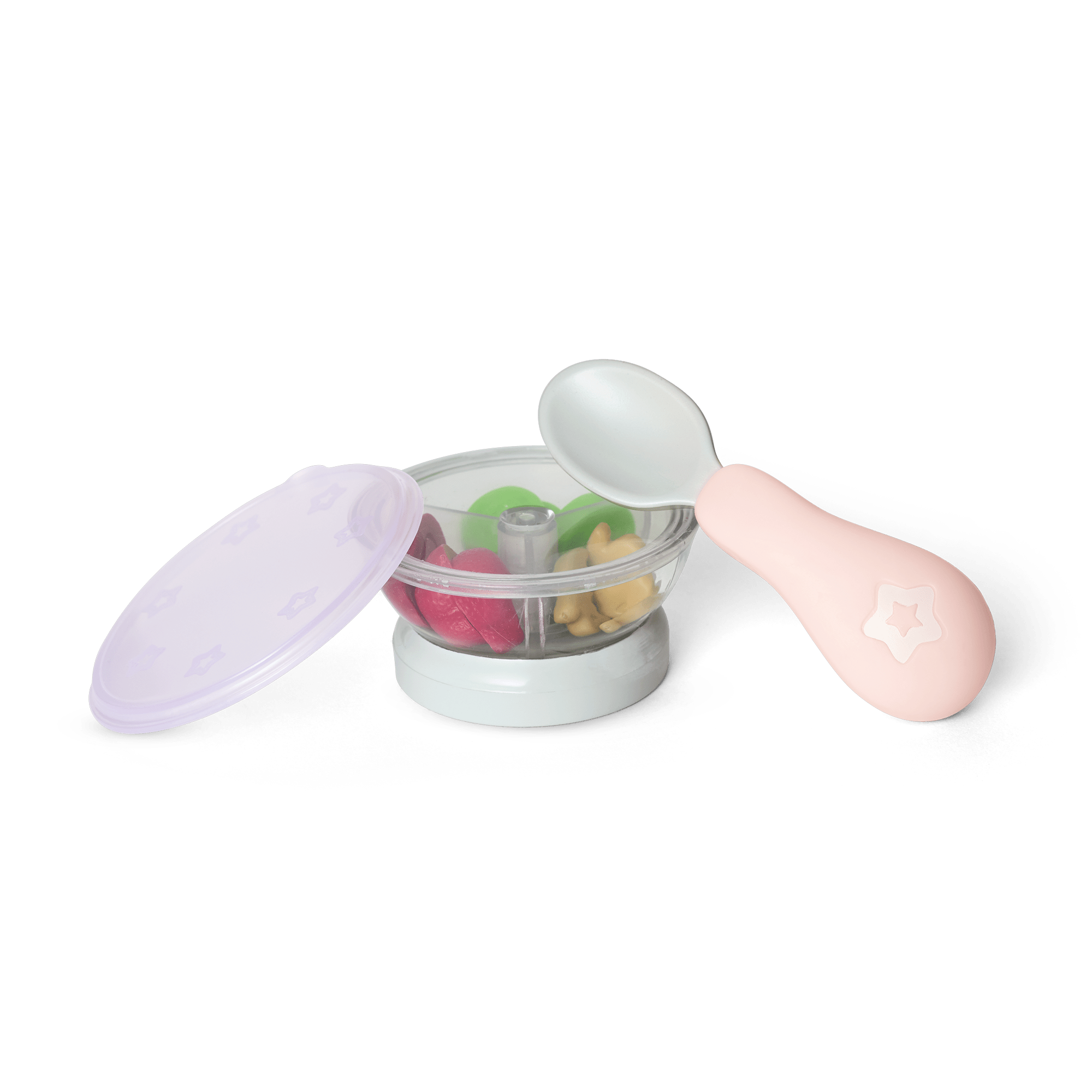 Baby Snack Cup with Spoon & Lid for Bitty Baby Doll Accessories