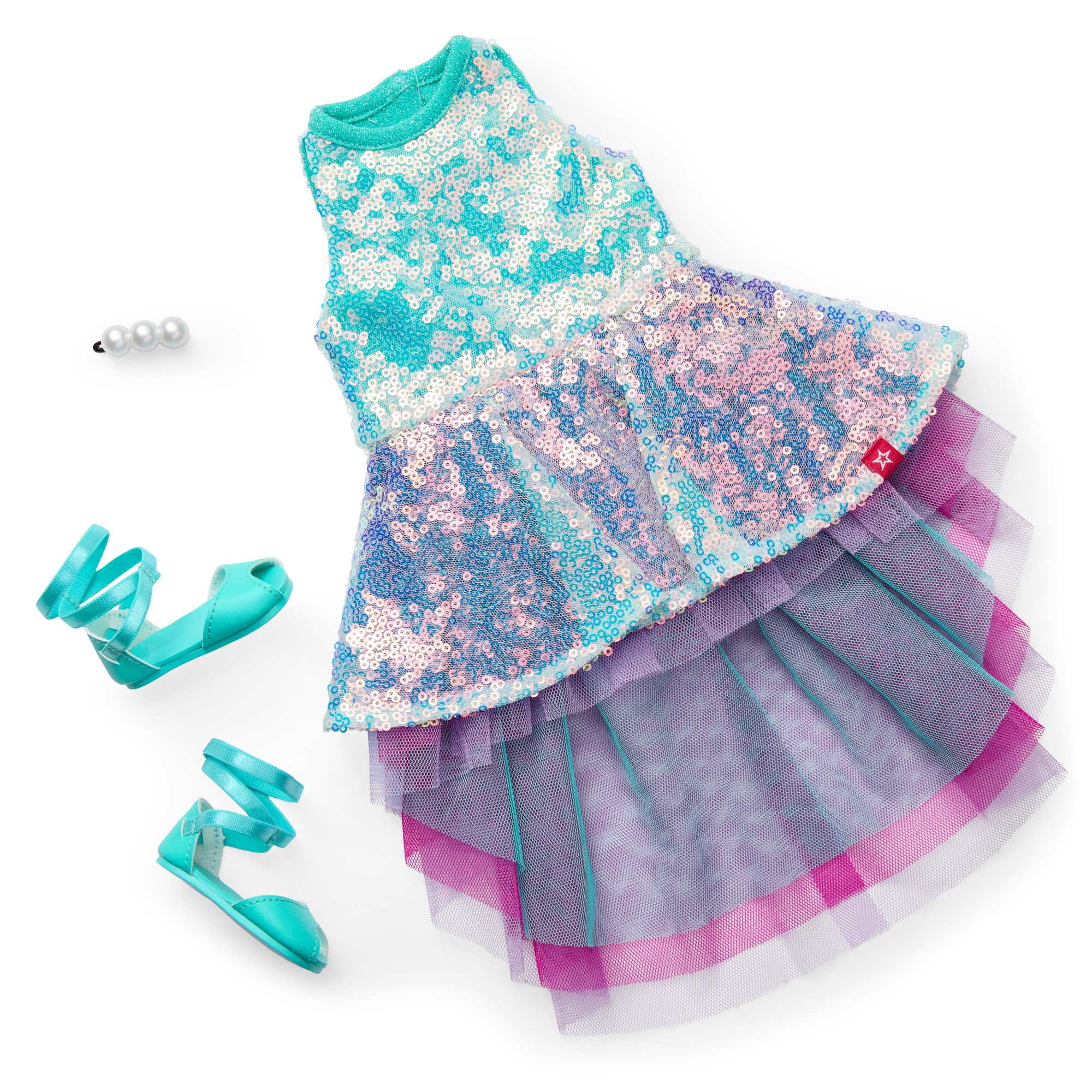 Reversible Mermaid Outfit for 18-inch Dolls with Accessories