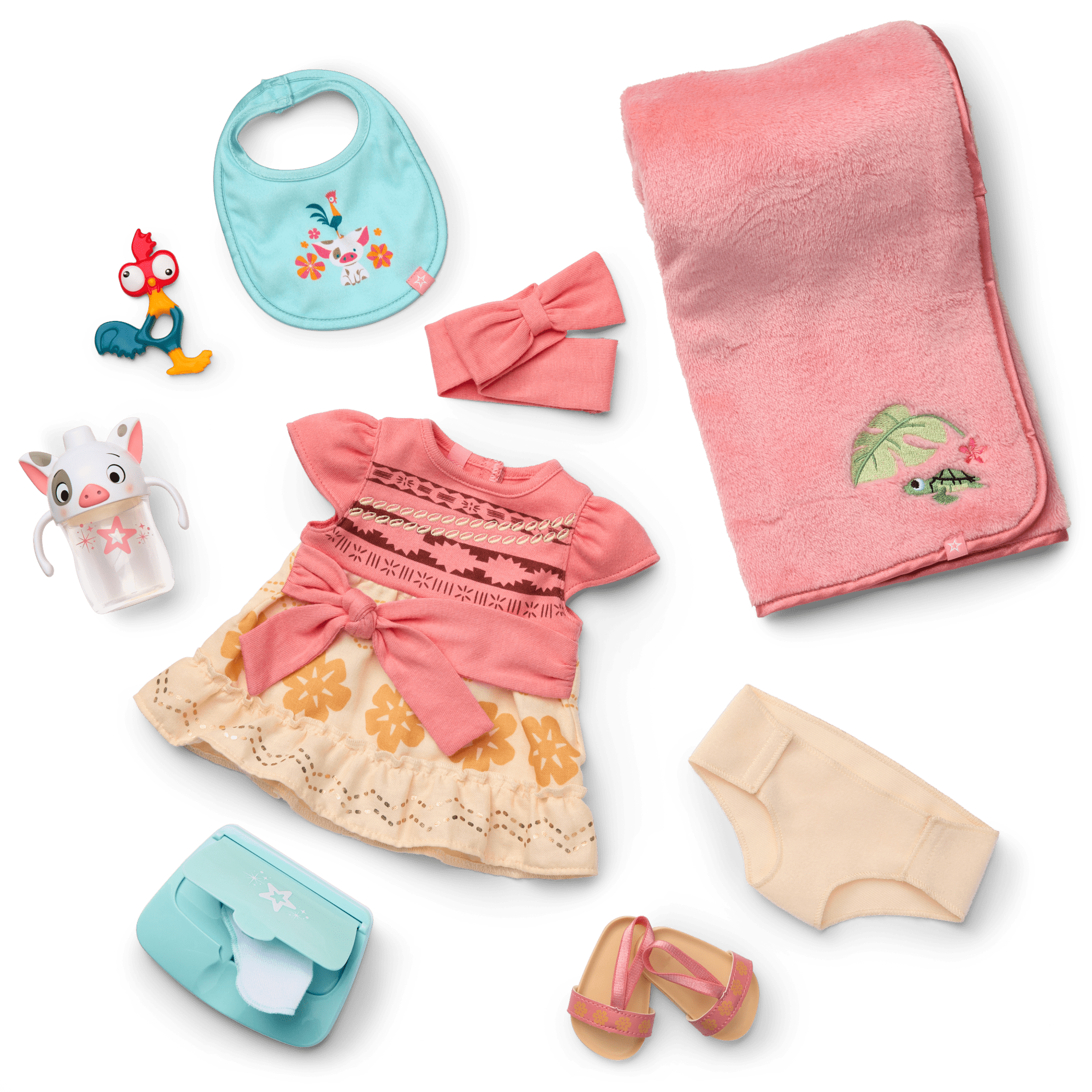 Disney Princess Moana Baby Doll Set with Accessories by American Girl