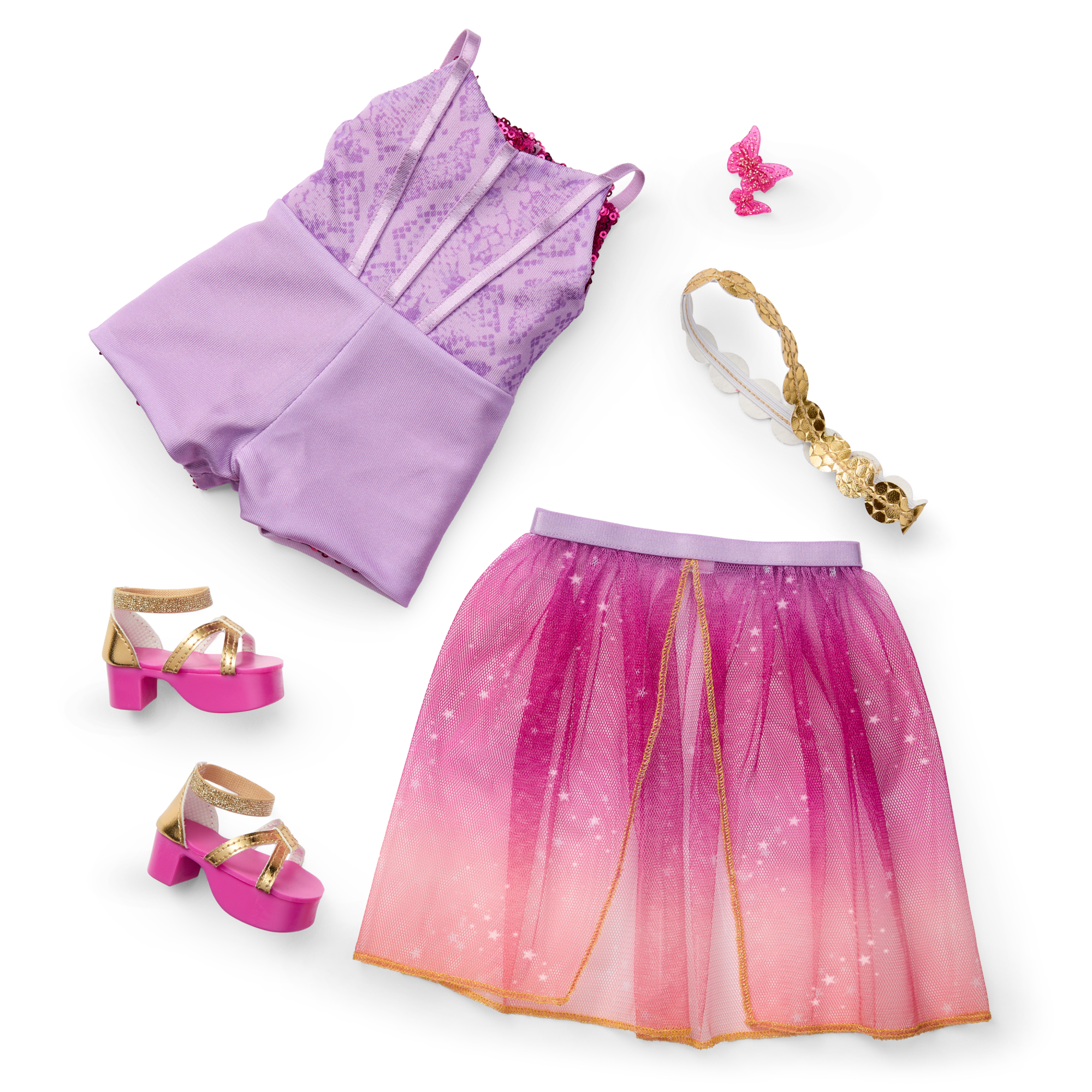 Sparkly Reversible Doll Outfit for 18-inch Dolls - Concert Ready