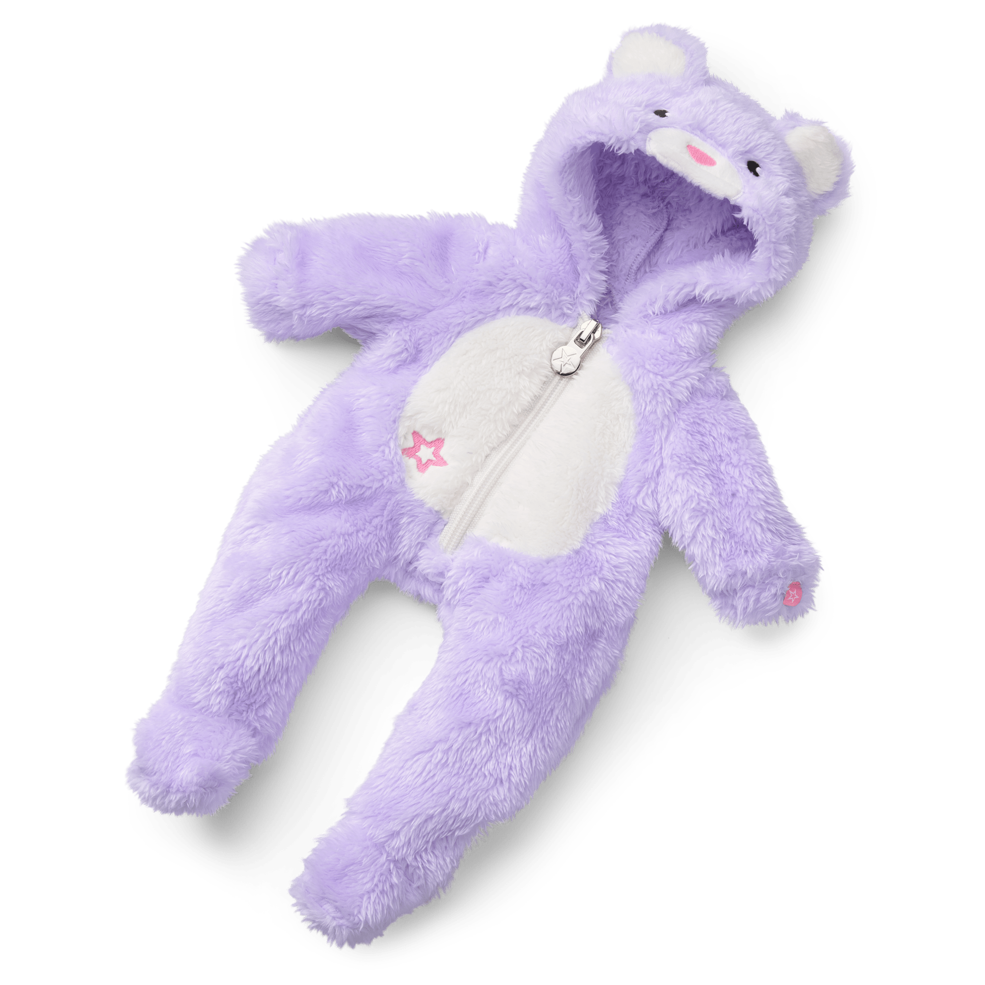 Lavender Bear Jumpsuit for Bitty Baby Dolls