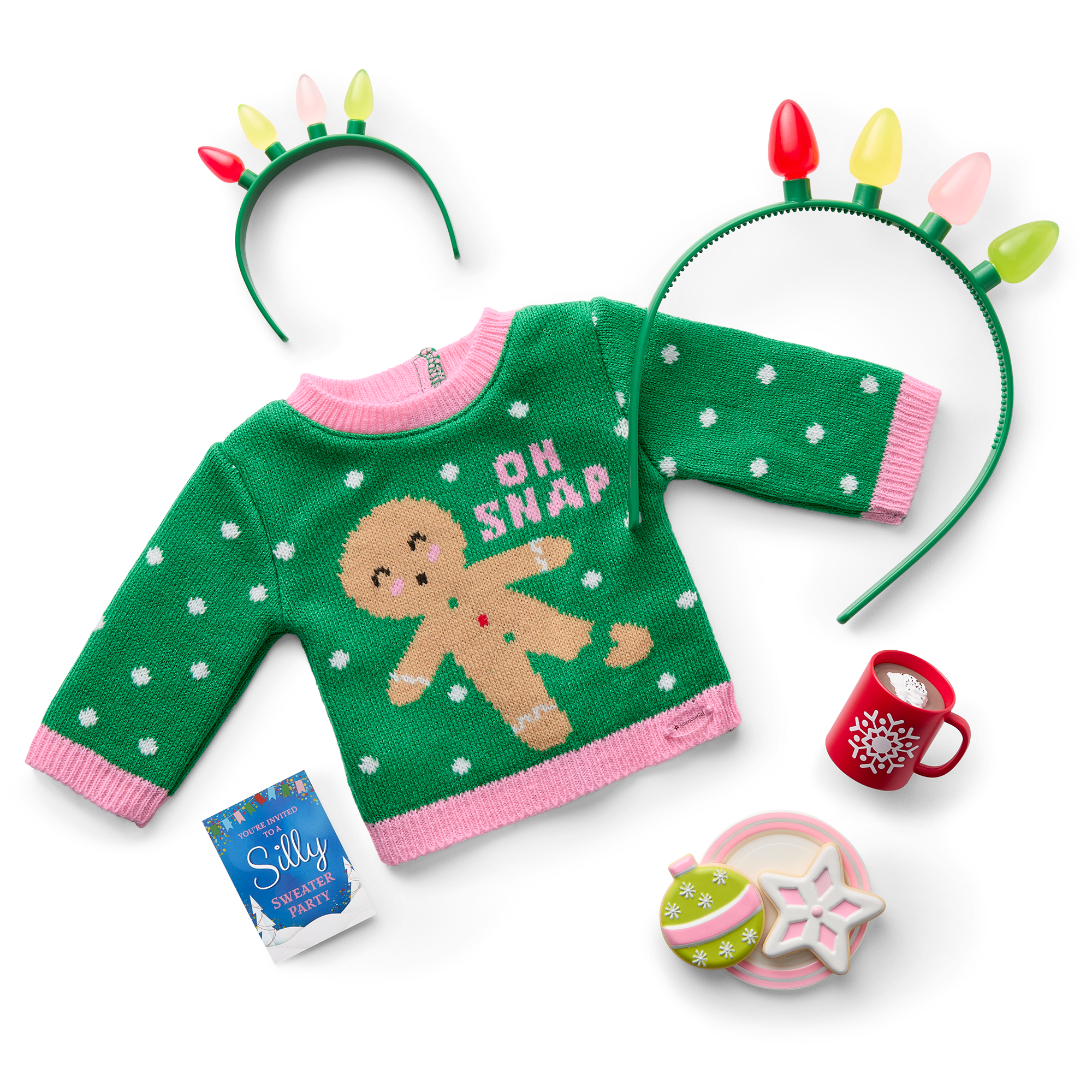 18-inch Doll Christmas Sweater Set with Accessories