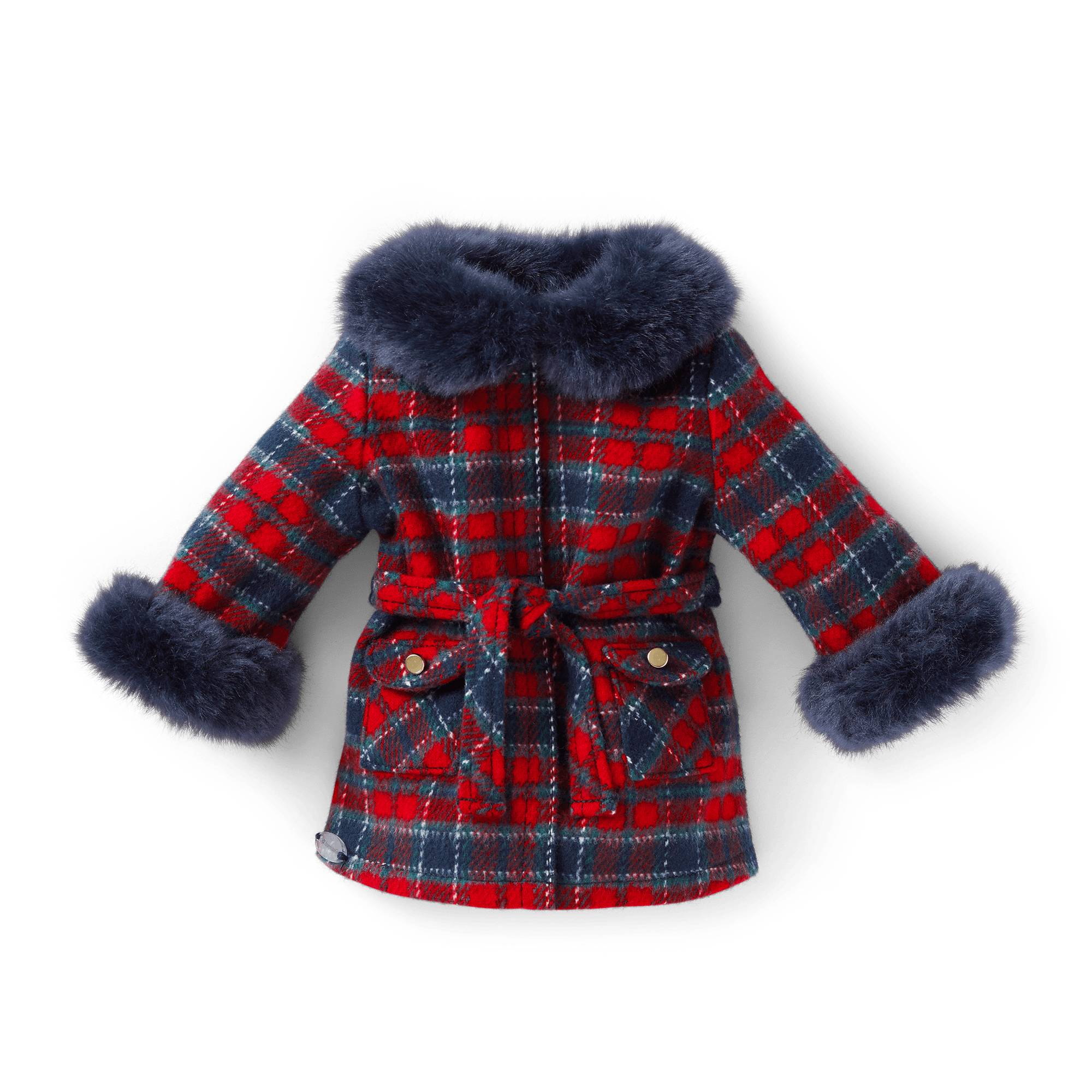 American Girl Doll Plaid Coat with Faux Fur Trim – Janie and Jack Collab