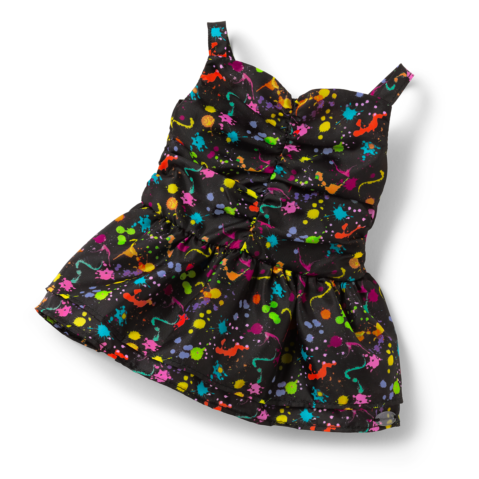 Courtney's™ 18-inch Doll Dress - Black Splatter Print with Tiered Skirt