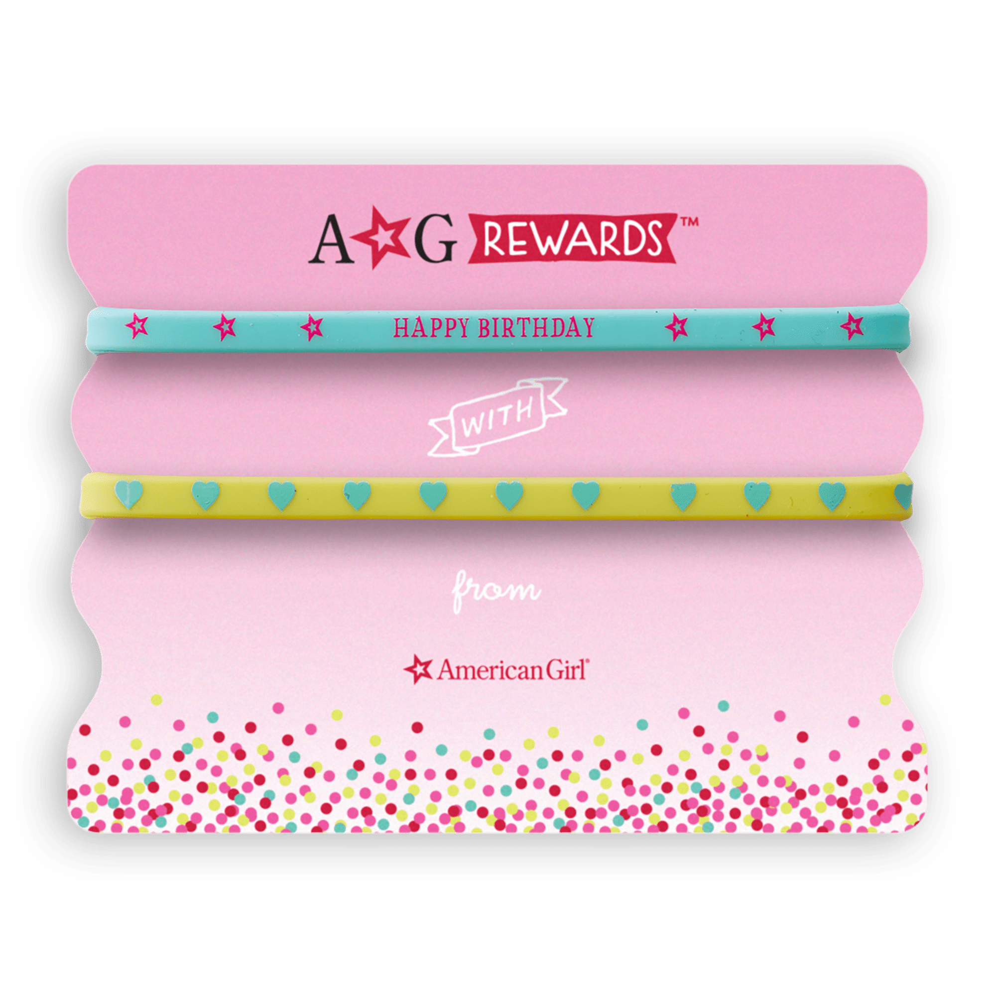 American Girl Gold-Tier Birthday Bracelet Set - Teal & Yellow