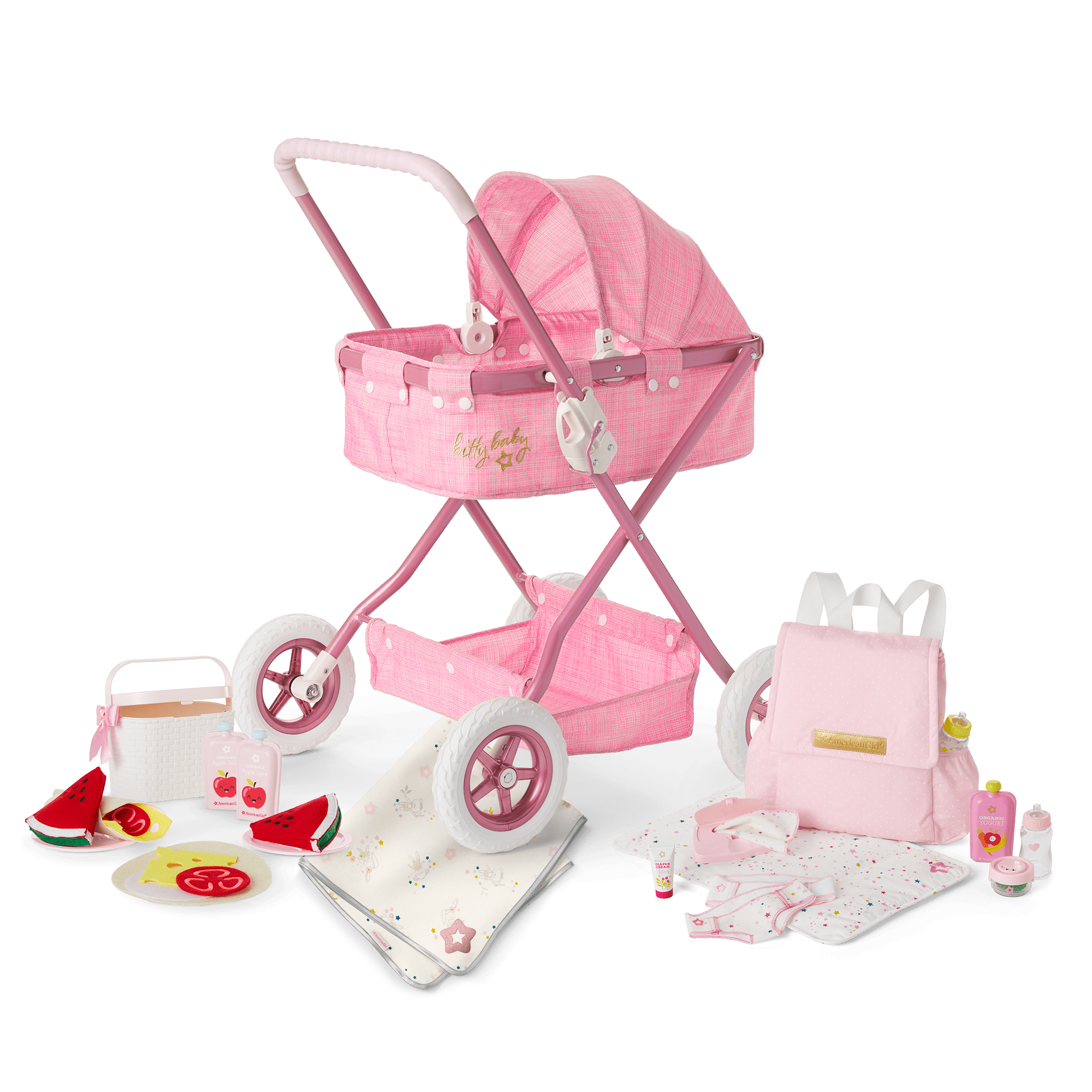 Bitty Baby Picnic in the Park Doll Bundle with Stroller & Diaper Bag