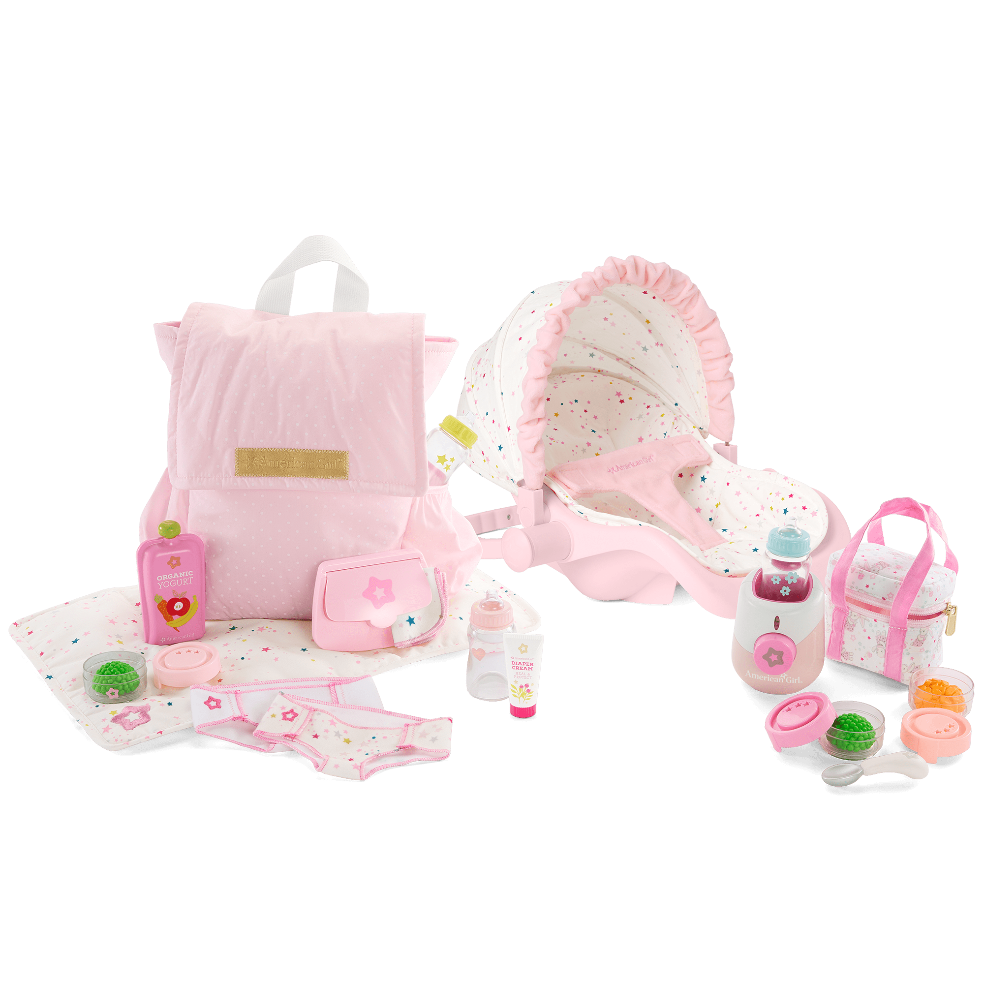 Bitty Baby On The Go Bundle with Diaper Bag & Travel Seat