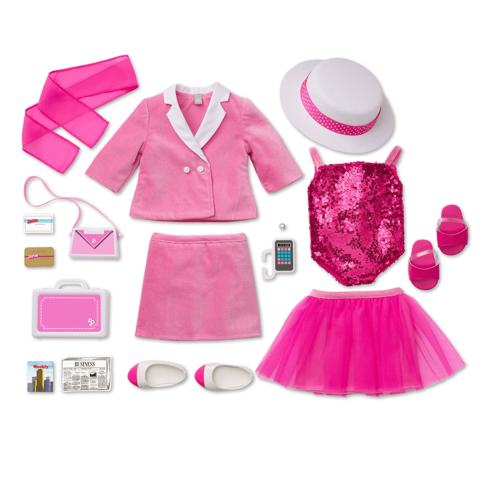 American Girl Doll Barbie Day-to-Night Fashion Outfit with Accessories