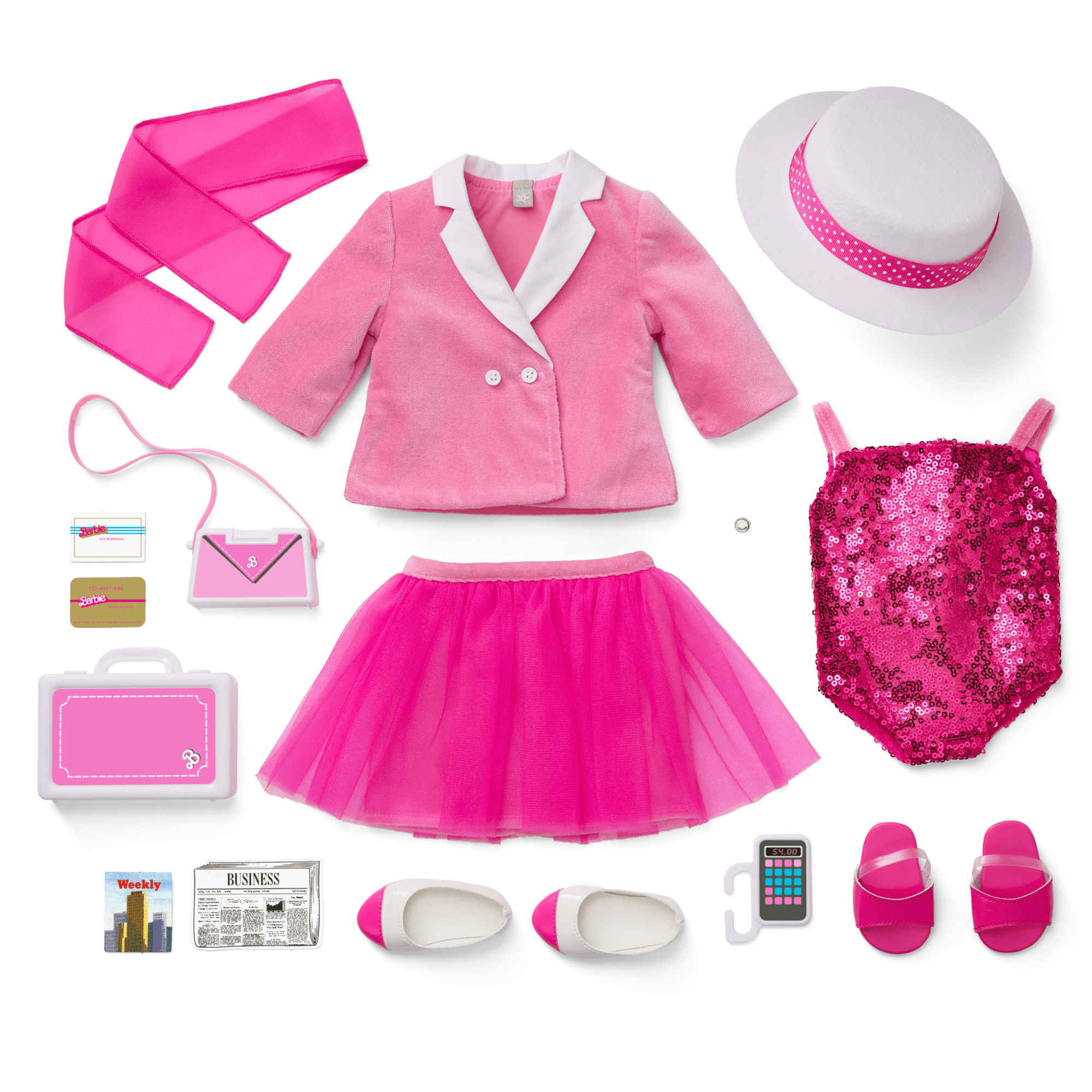 American Girl Doll Barbie Day-to-Night Fashion Outfit with Accessories
