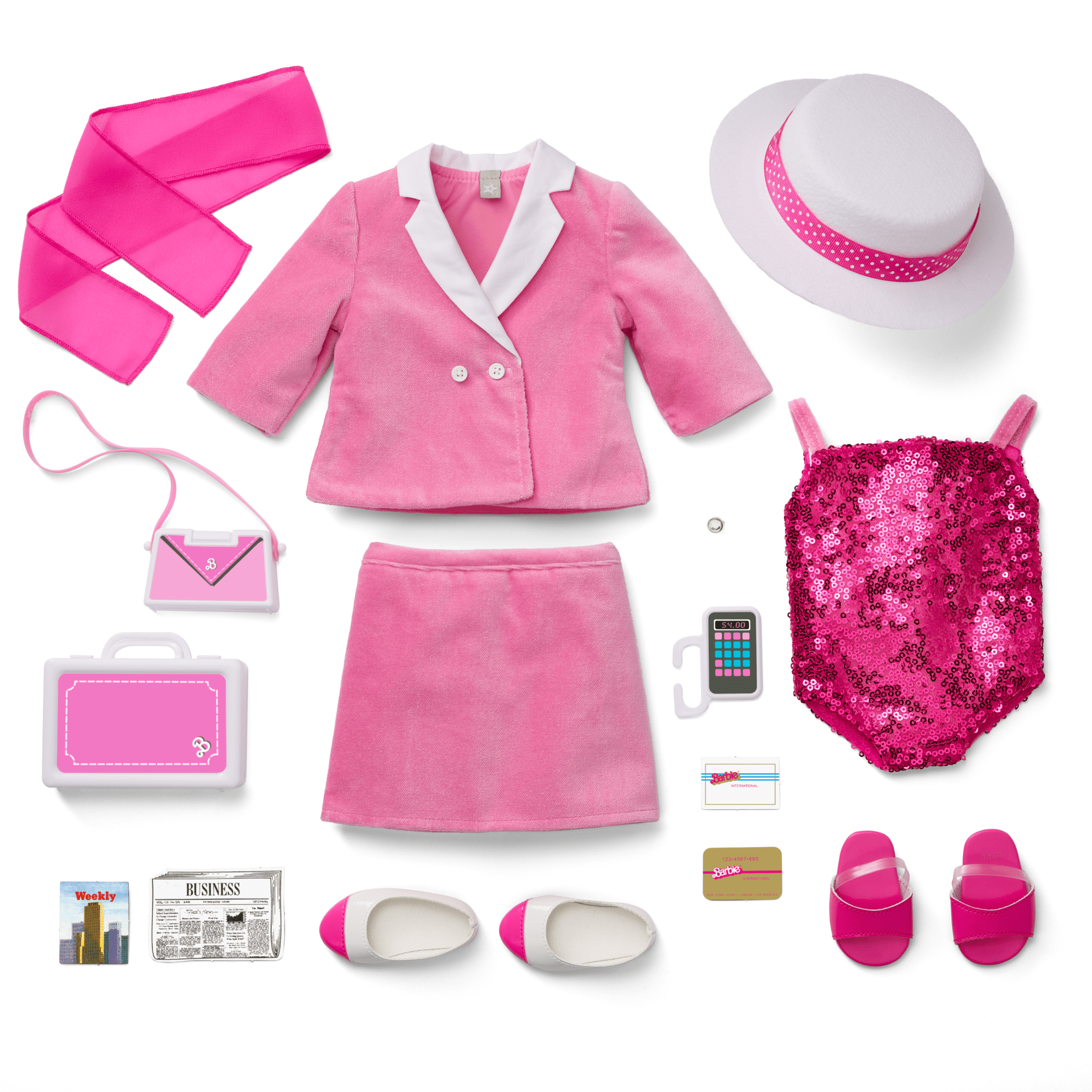 American Girl Doll Barbie Day-to-Night Fashion Outfit with Accessories