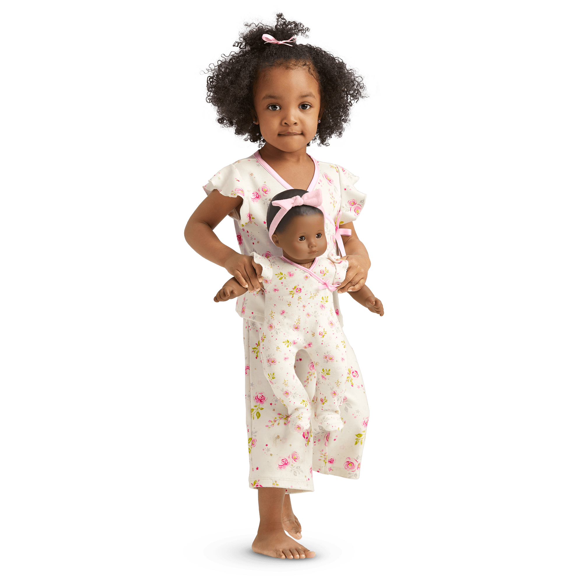 Floral Pajama Set for Girls & Bitty Baby Dolls