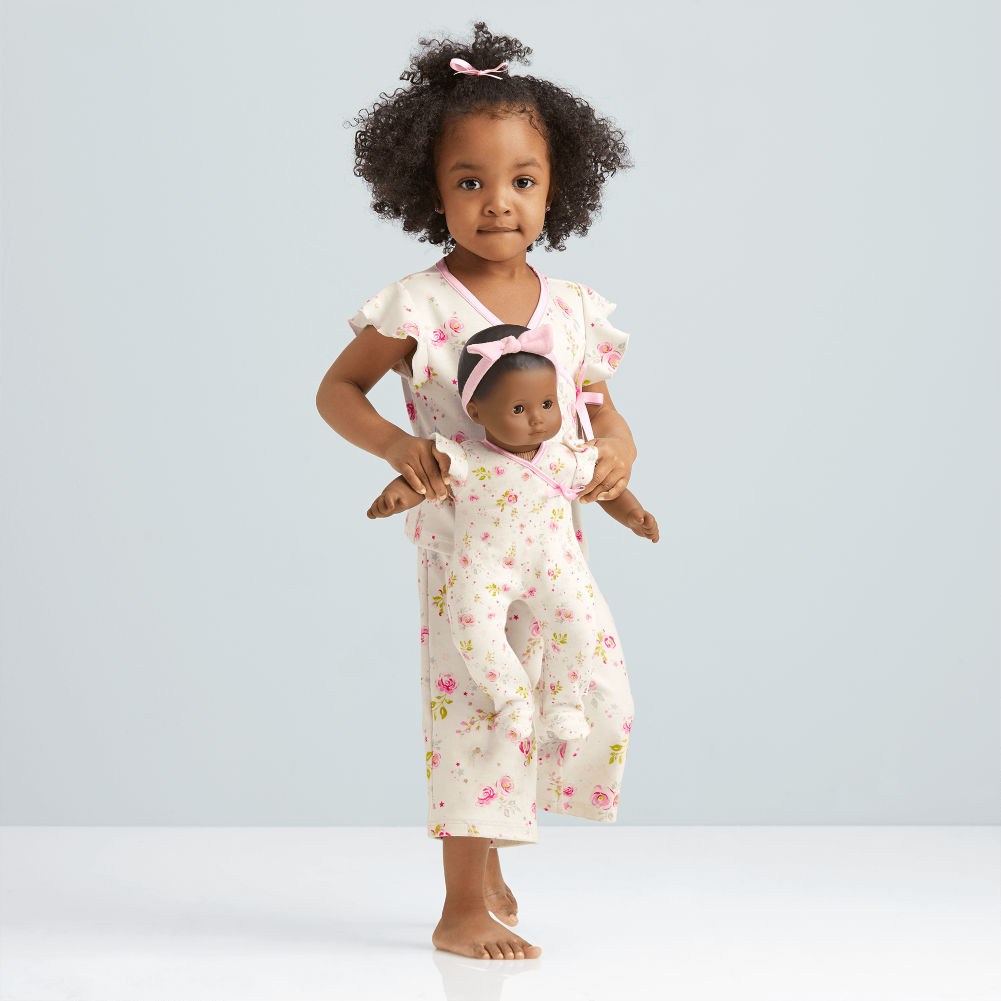 Floral Pajama Set for Girls & Bitty Baby Dolls