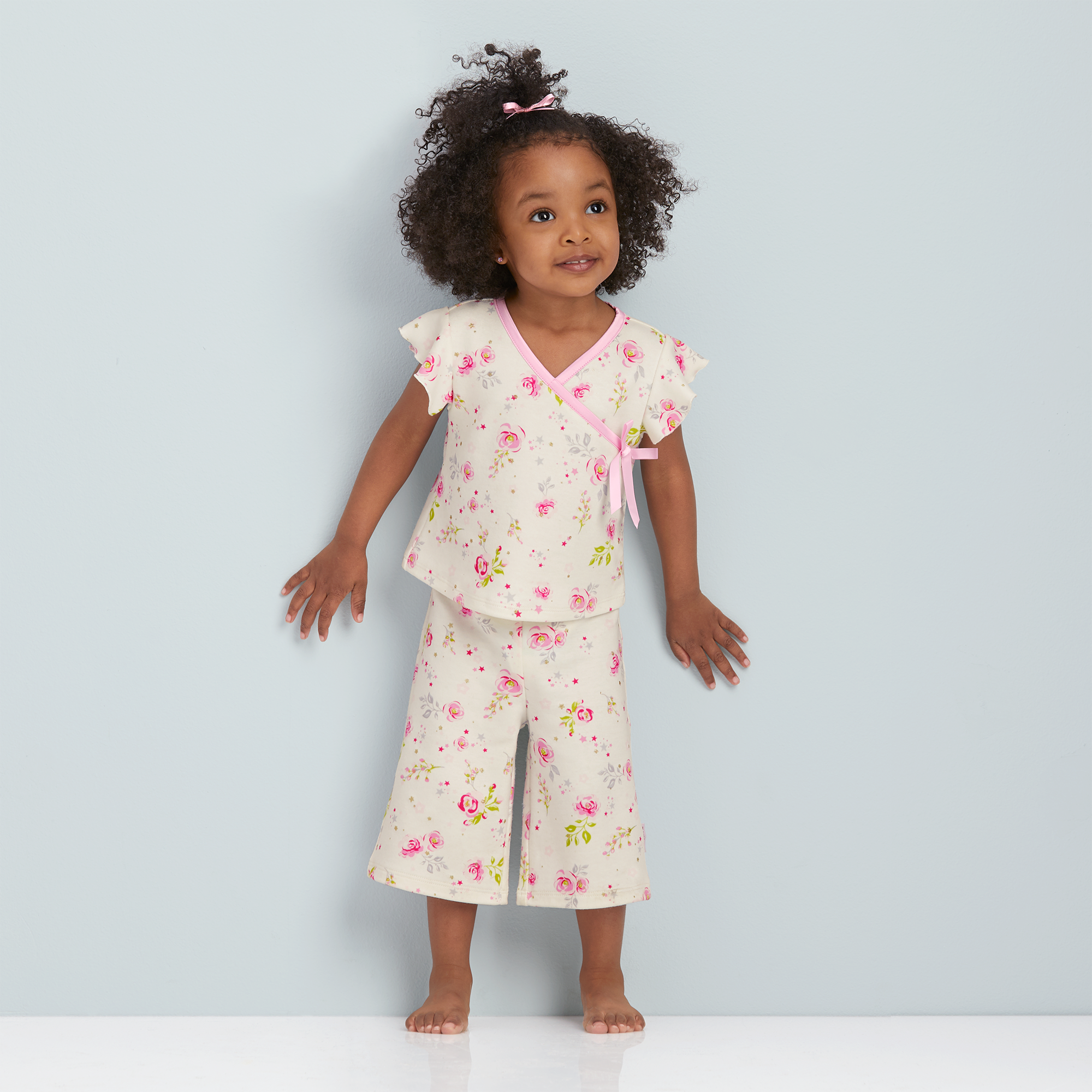 Floral Pajama Set for Girls & Bitty Baby Dolls