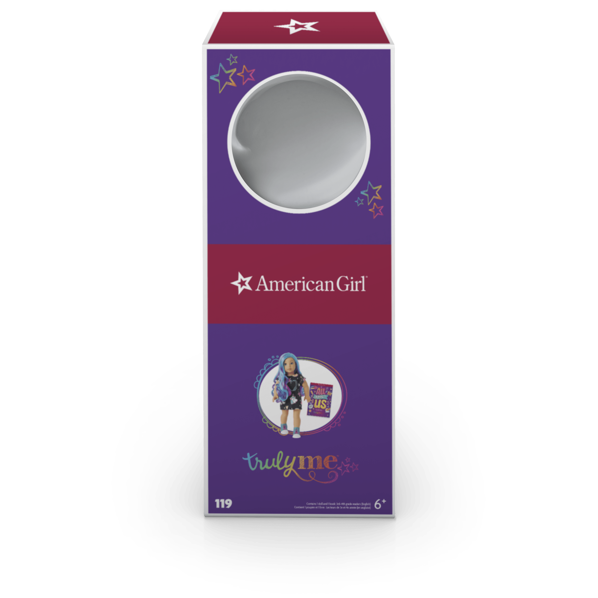 American Girl Truly Me Doll #119 with Blue & Purple Hair, Outfit & Journal