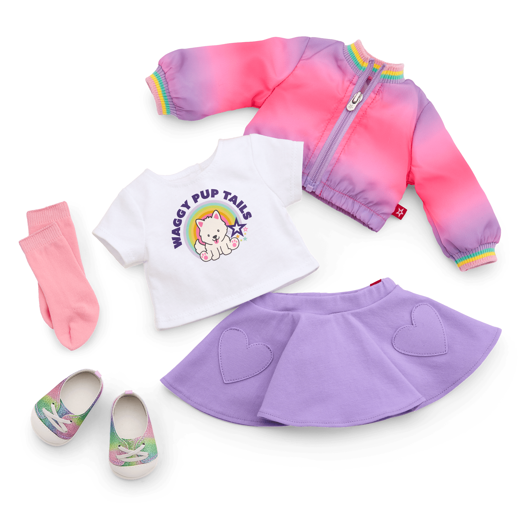 Summer's Waggy Pup Tails Doll Outfit for 18-inch Dolls