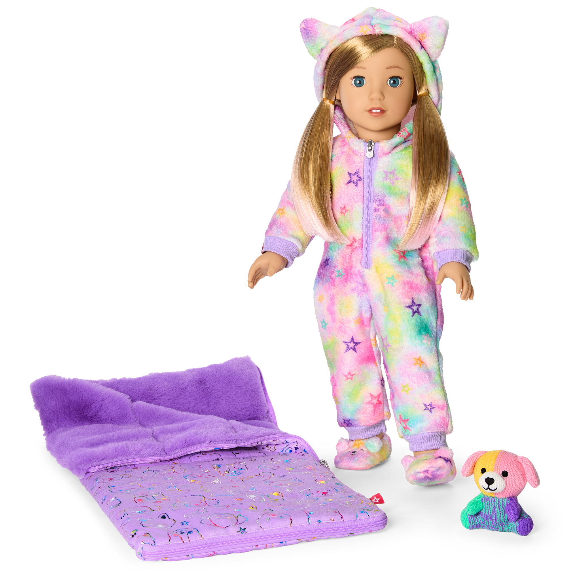 Summer's Sleep Bundle for 18-inch Dolls - PJs & Sleeping Bag Set