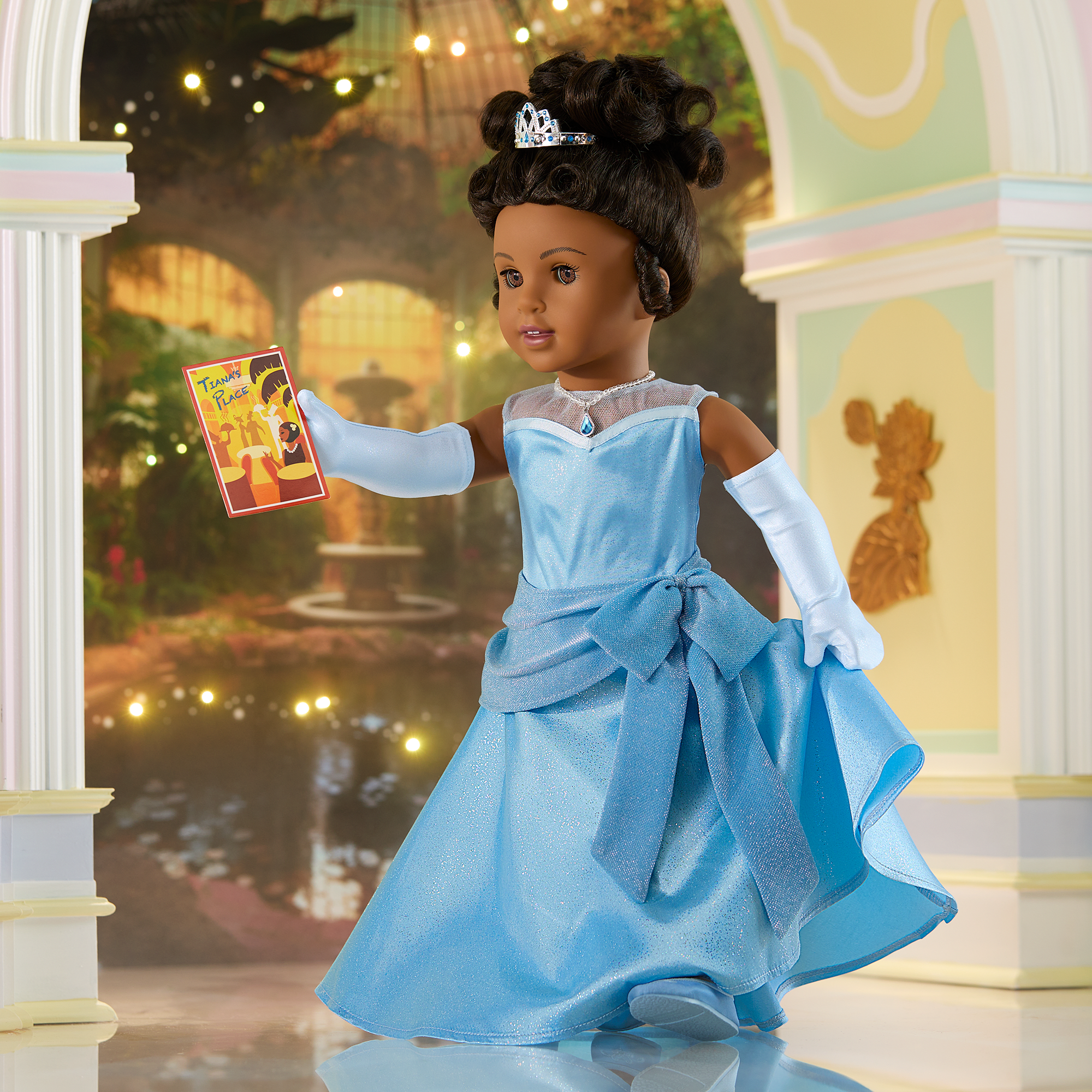 American Girl Disney Princess Tiana Dress & Accessories for 18" Dolls