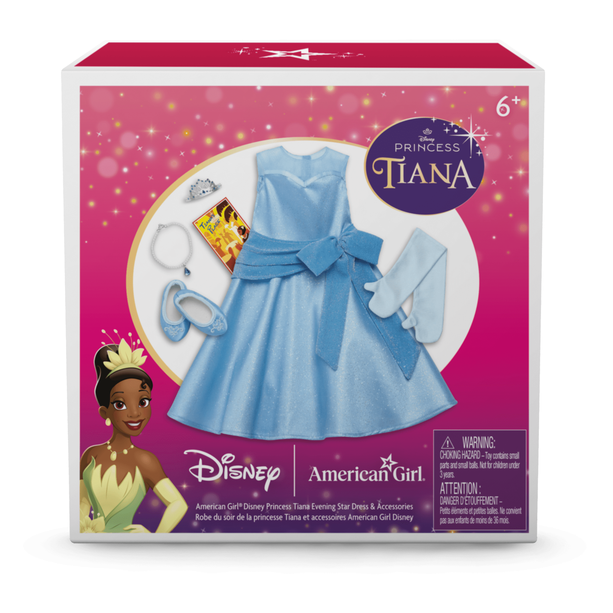 American Girl Disney Princess Tiana Dress & Accessories for 18" Dolls