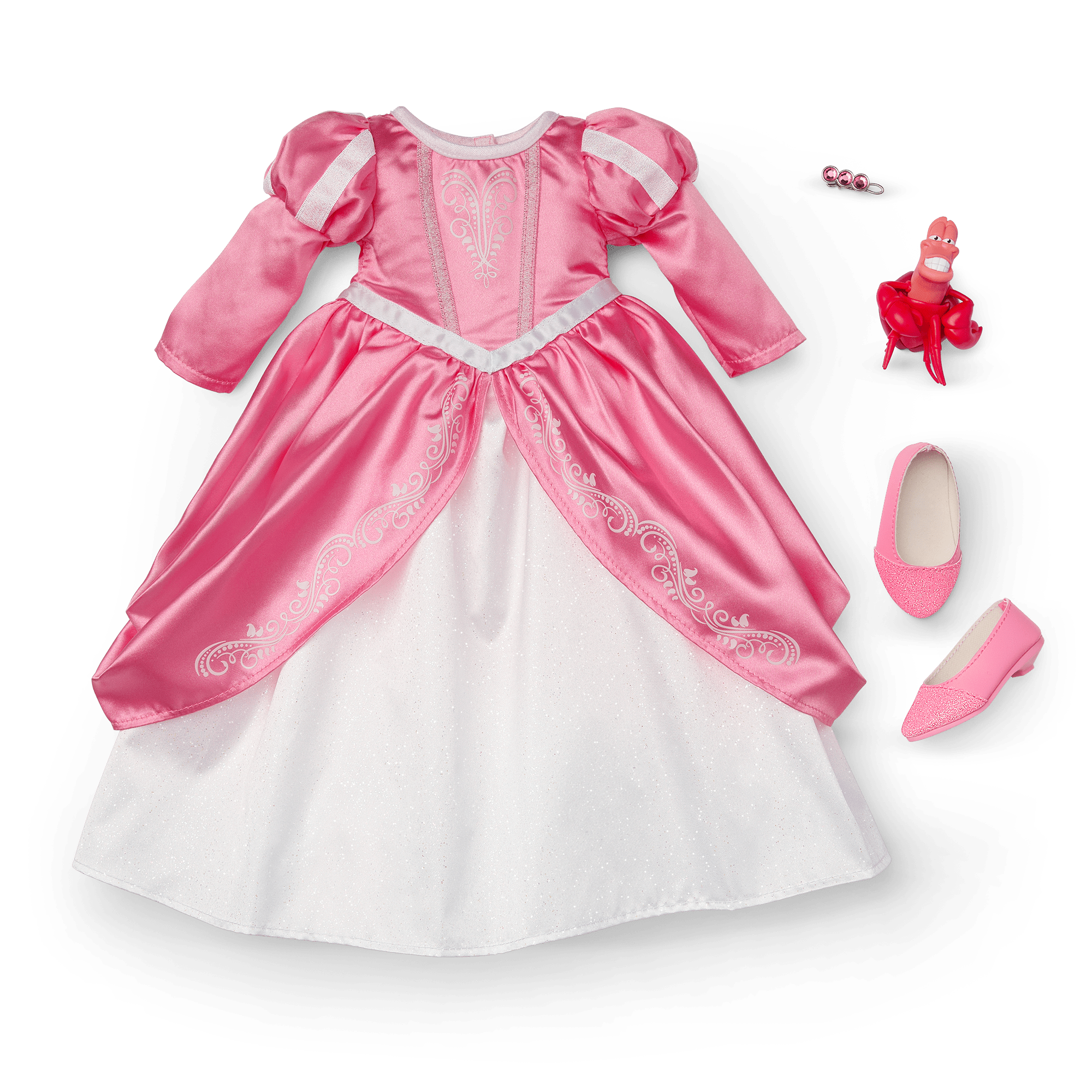 American Girl Disney Princess Ariel Doll Pink Ball Gown & Accessories