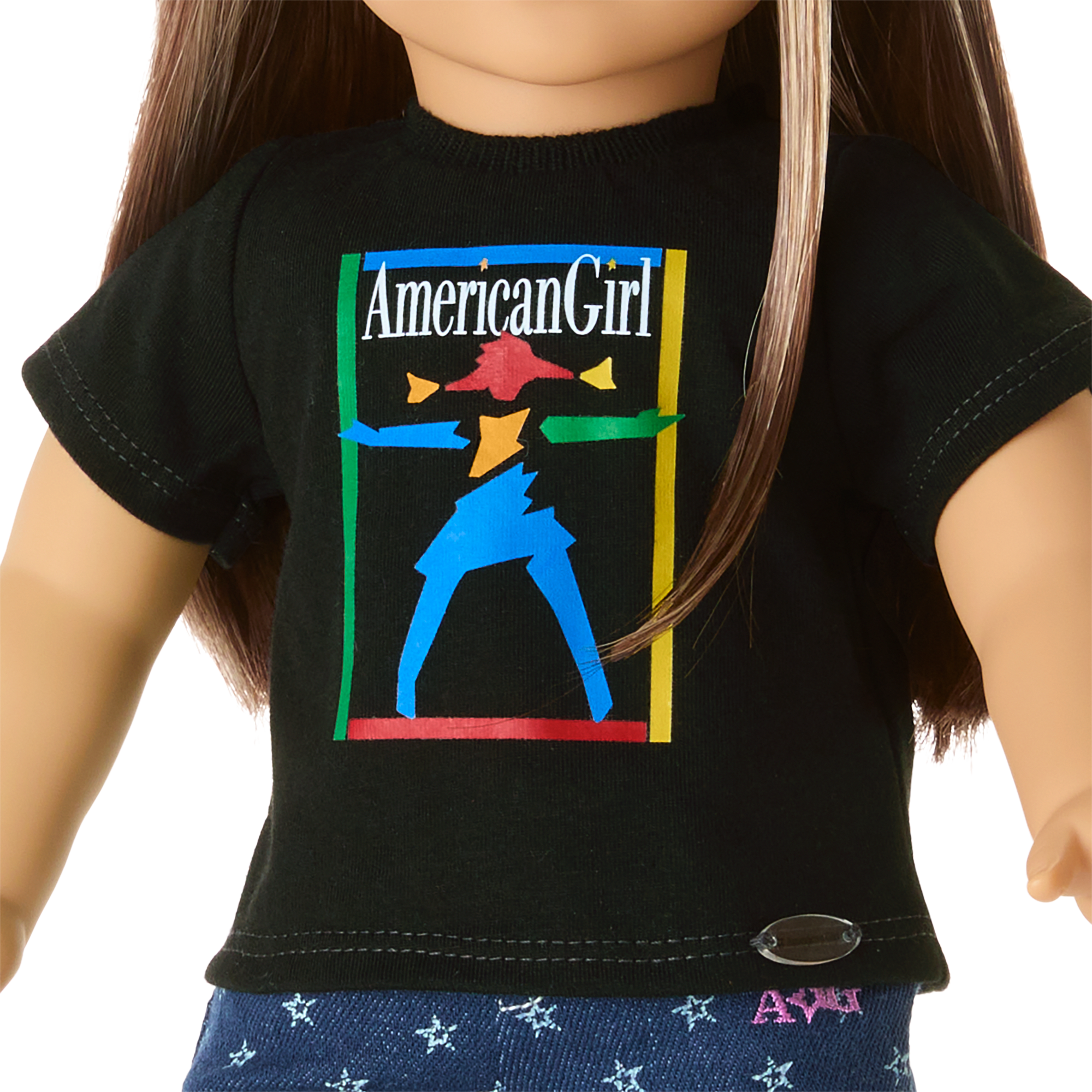 American Girl Doll 18-inch 90s Retro Black Cotton Tee