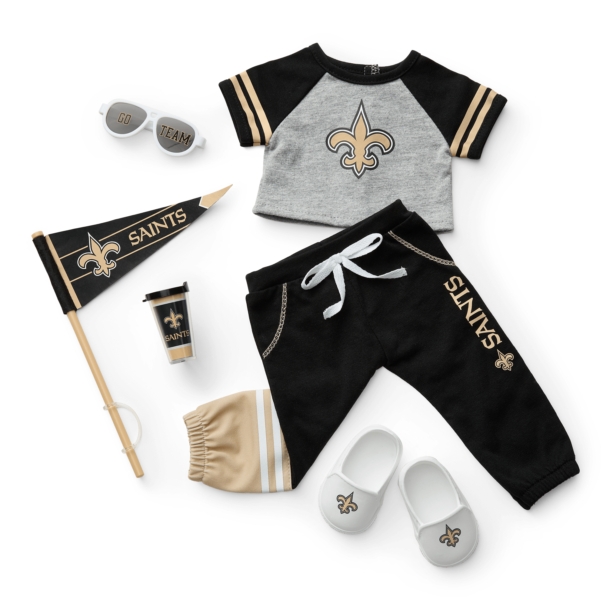 New Orleans Saints Doll Outfit for 18-inch American Girl Dolls