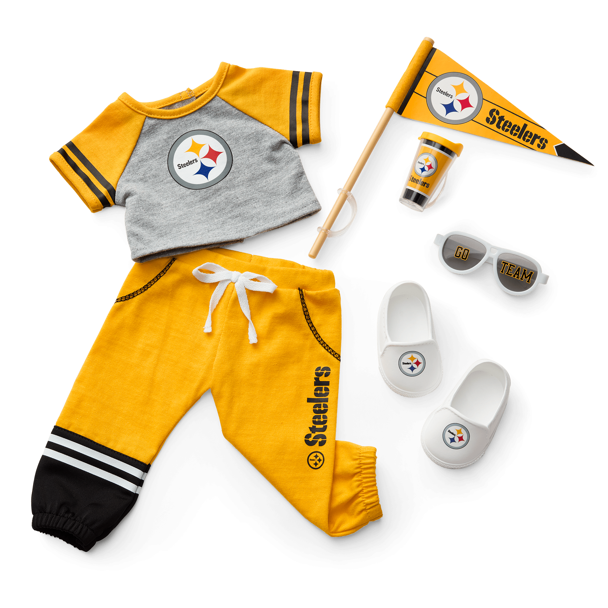 Pittsburgh Steelers Doll Outfit for 18-inch American Girl Dolls