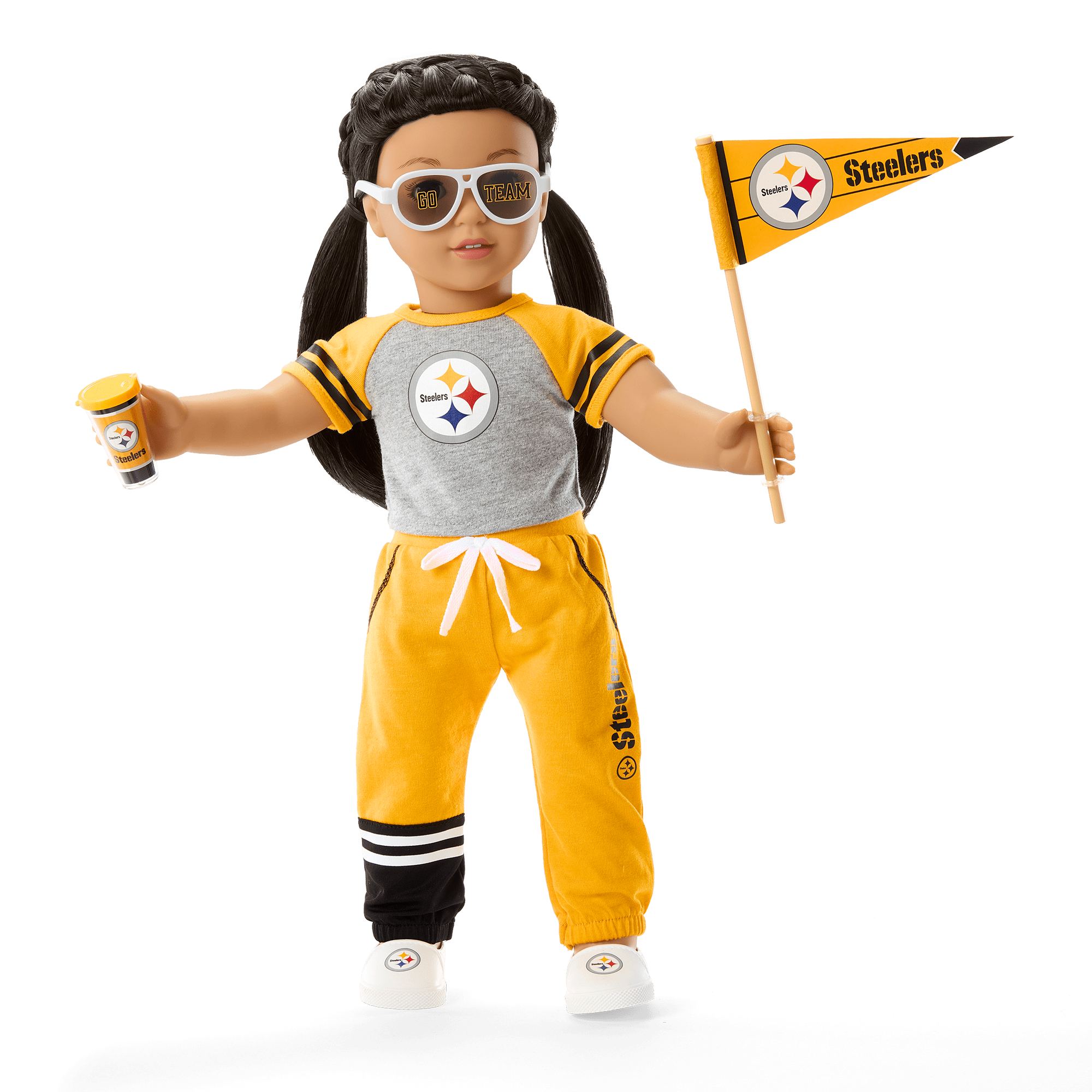 Pittsburgh Steelers Doll Outfit for 18-inch American Girl Dolls