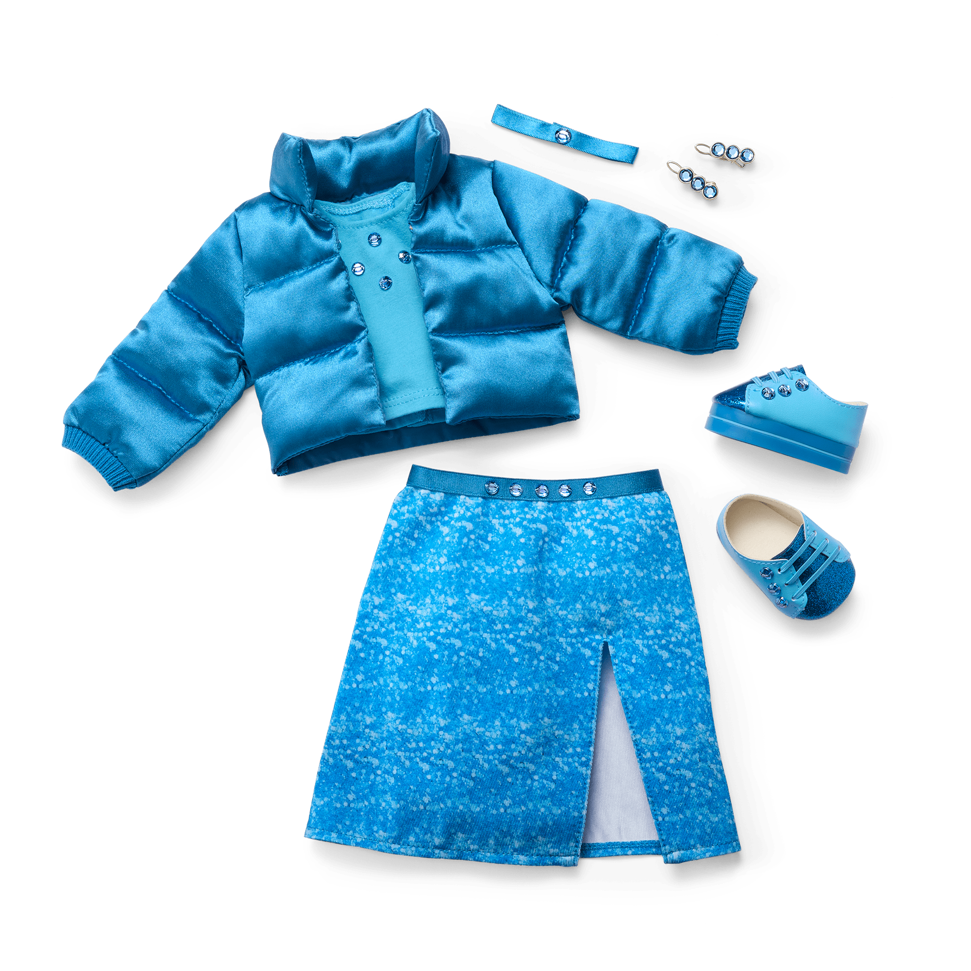 Blue Topaz Doll Outfit for 18-inch Dolls - December Birthstone Fashion