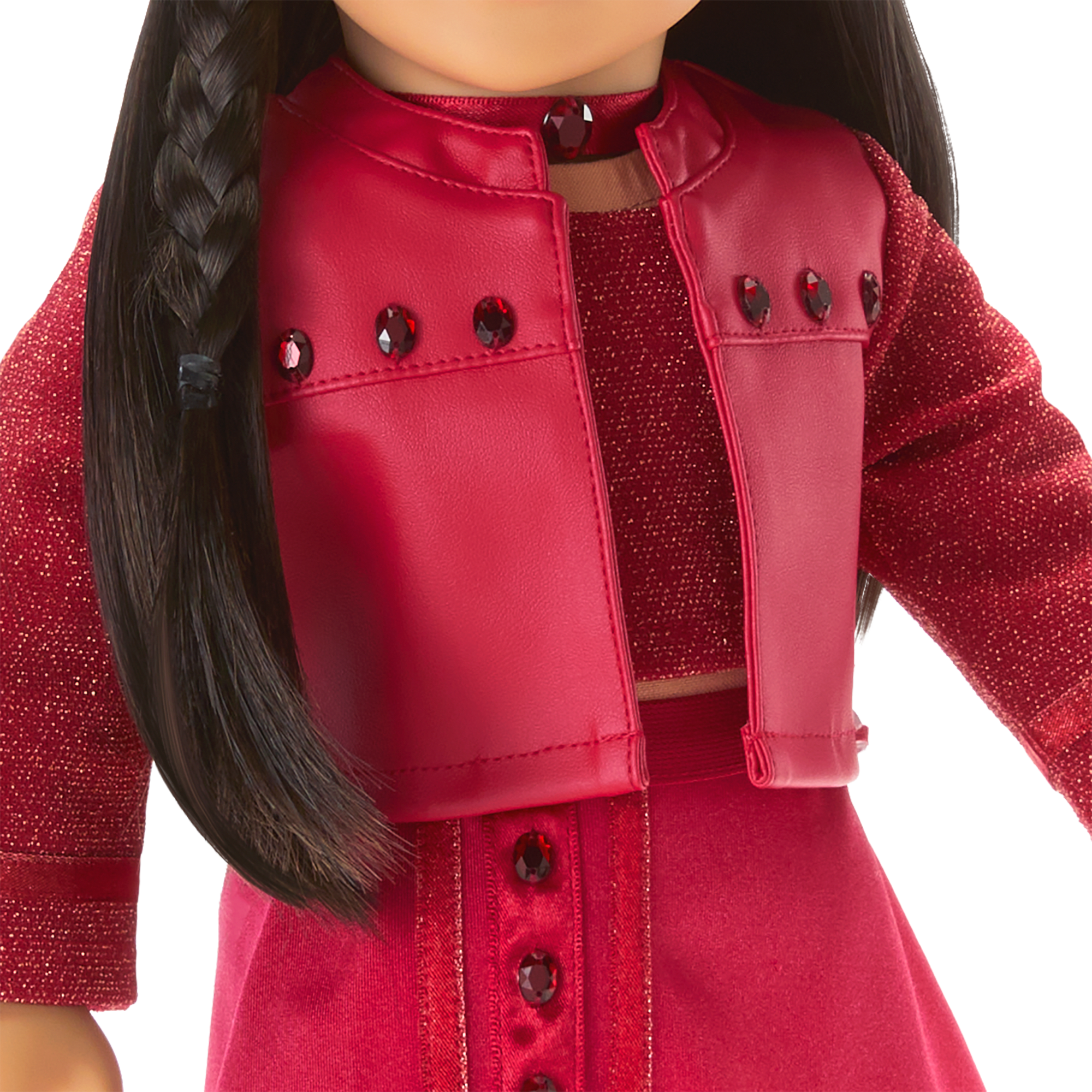 Garnet Outfit for 18-inch Dolls with Gemstone Details