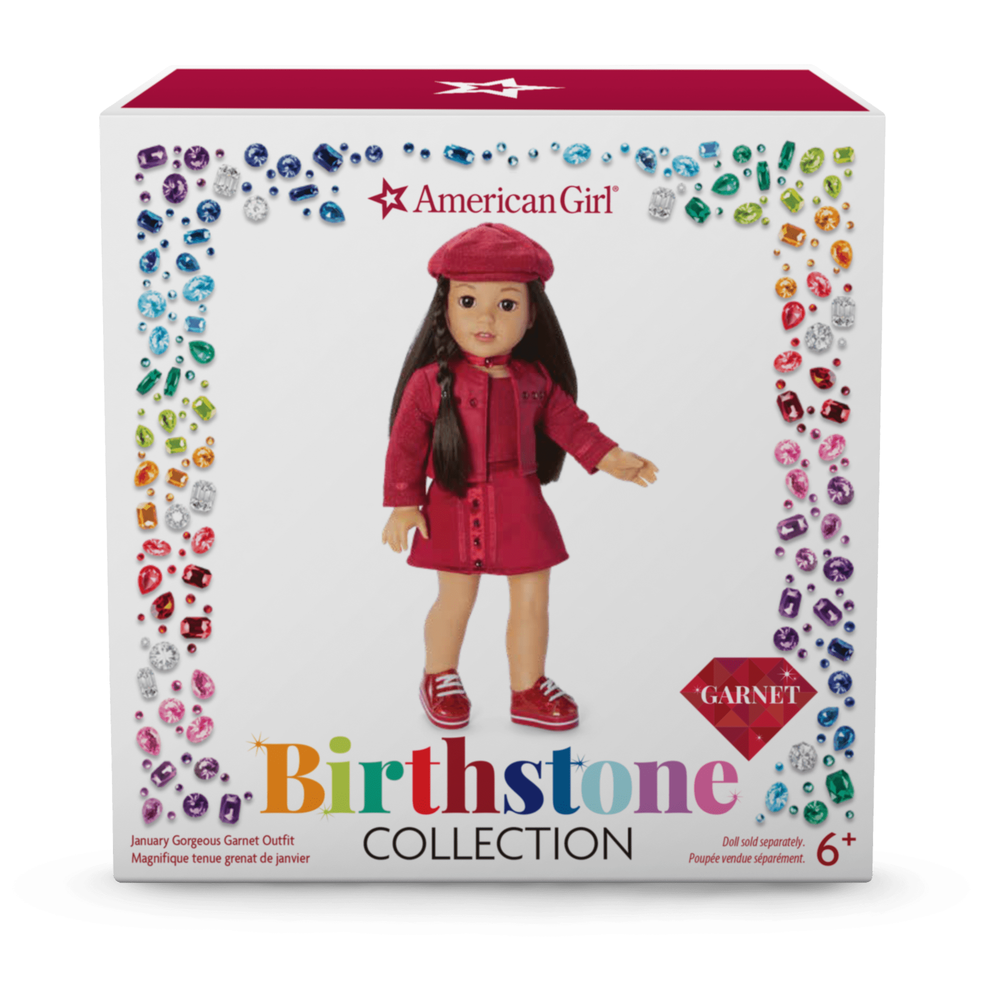 Garnet Outfit for 18-inch Dolls with Gemstone Details