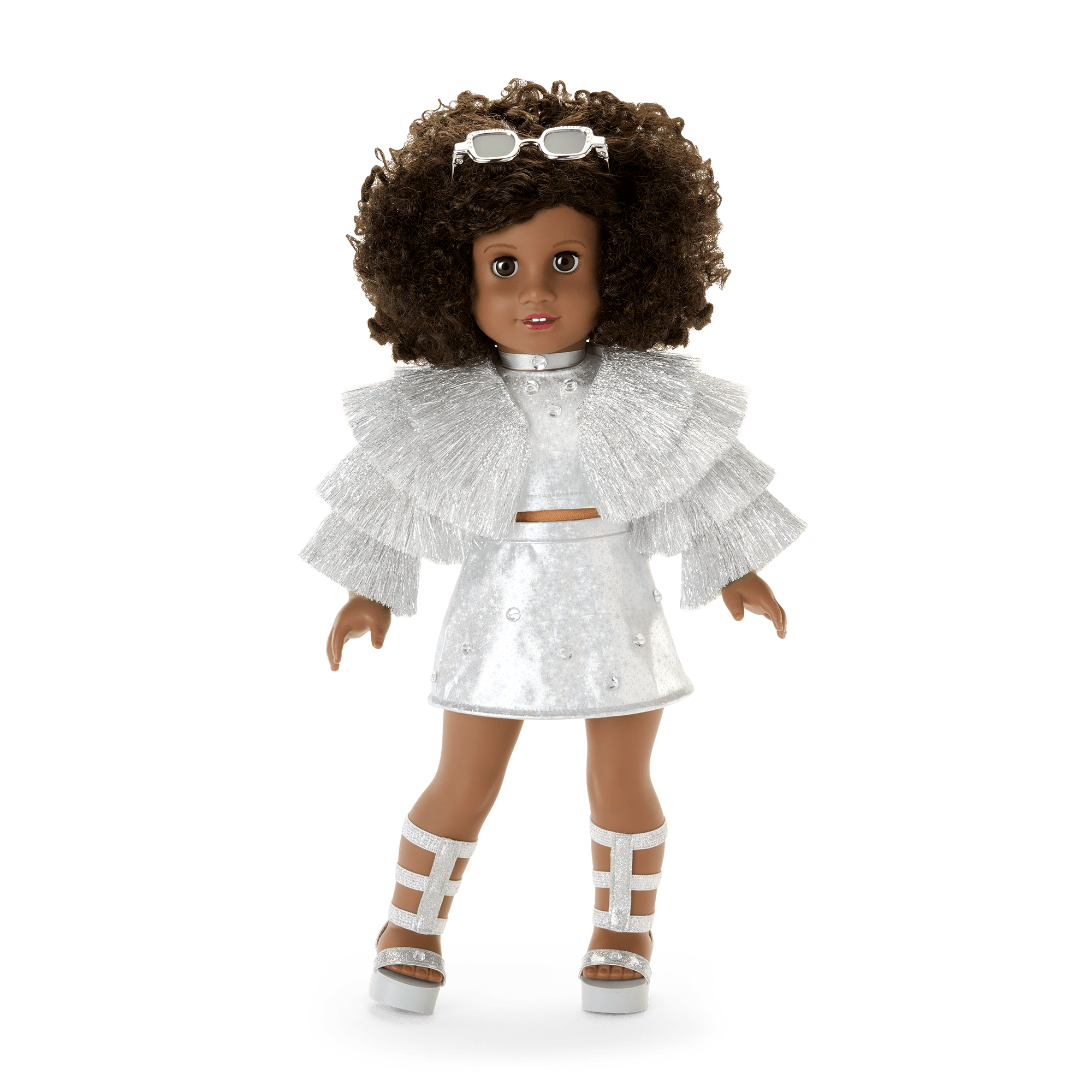 18-inch Doll Diamond Outfit Set with Silver Glitter & Gems