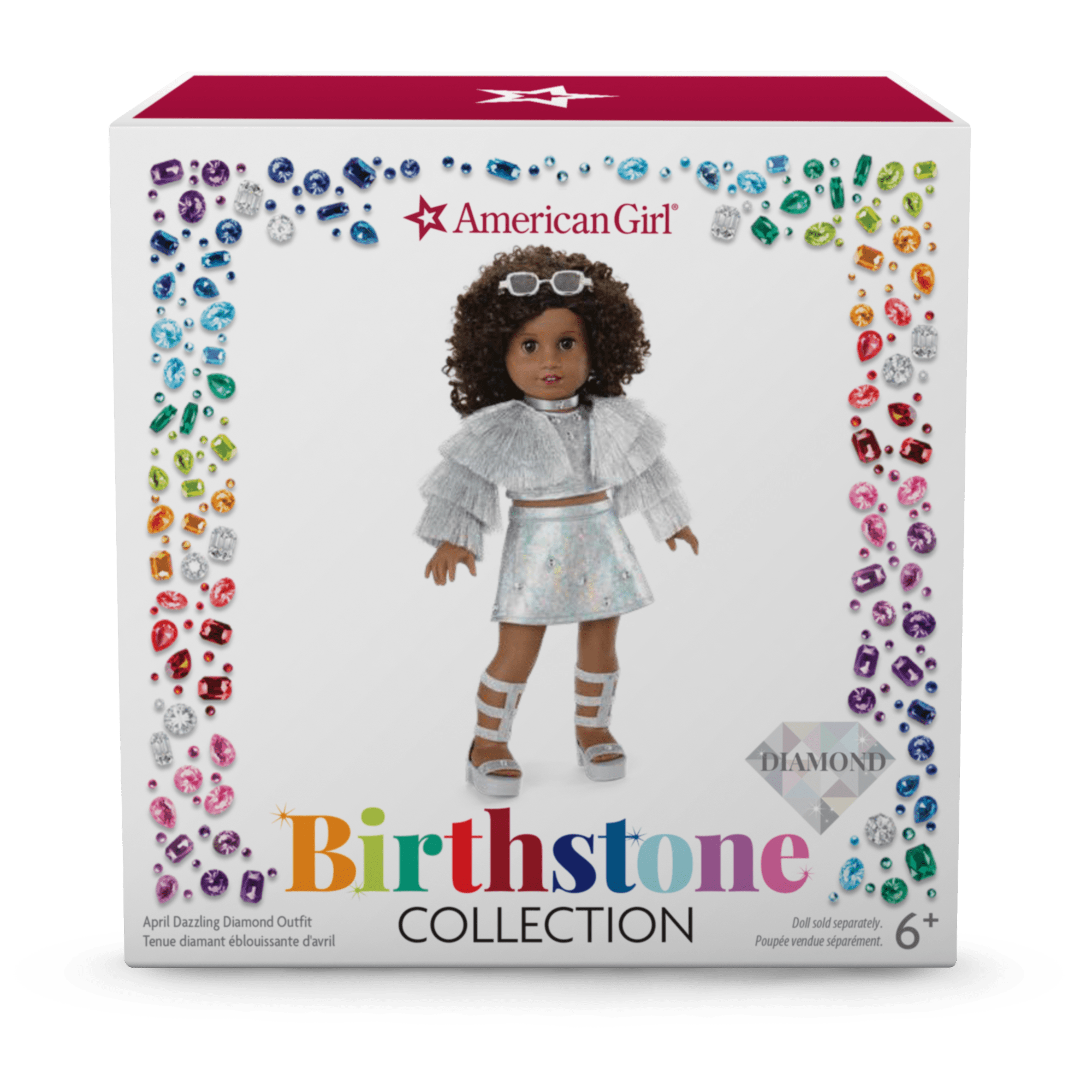 18-inch Doll Diamond Outfit Set with Silver Glitter & Gems