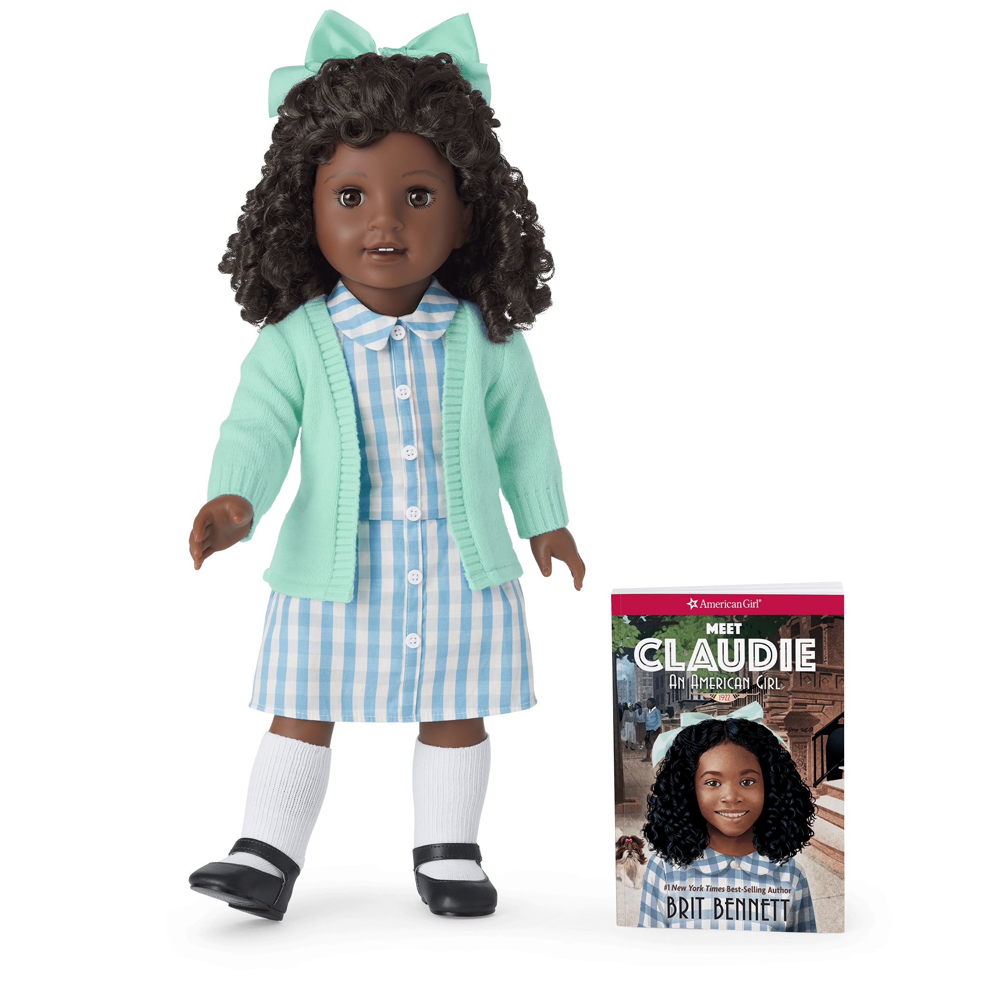 American Girl Claudie 18" Historical Doll with Book - Harlem 1920s