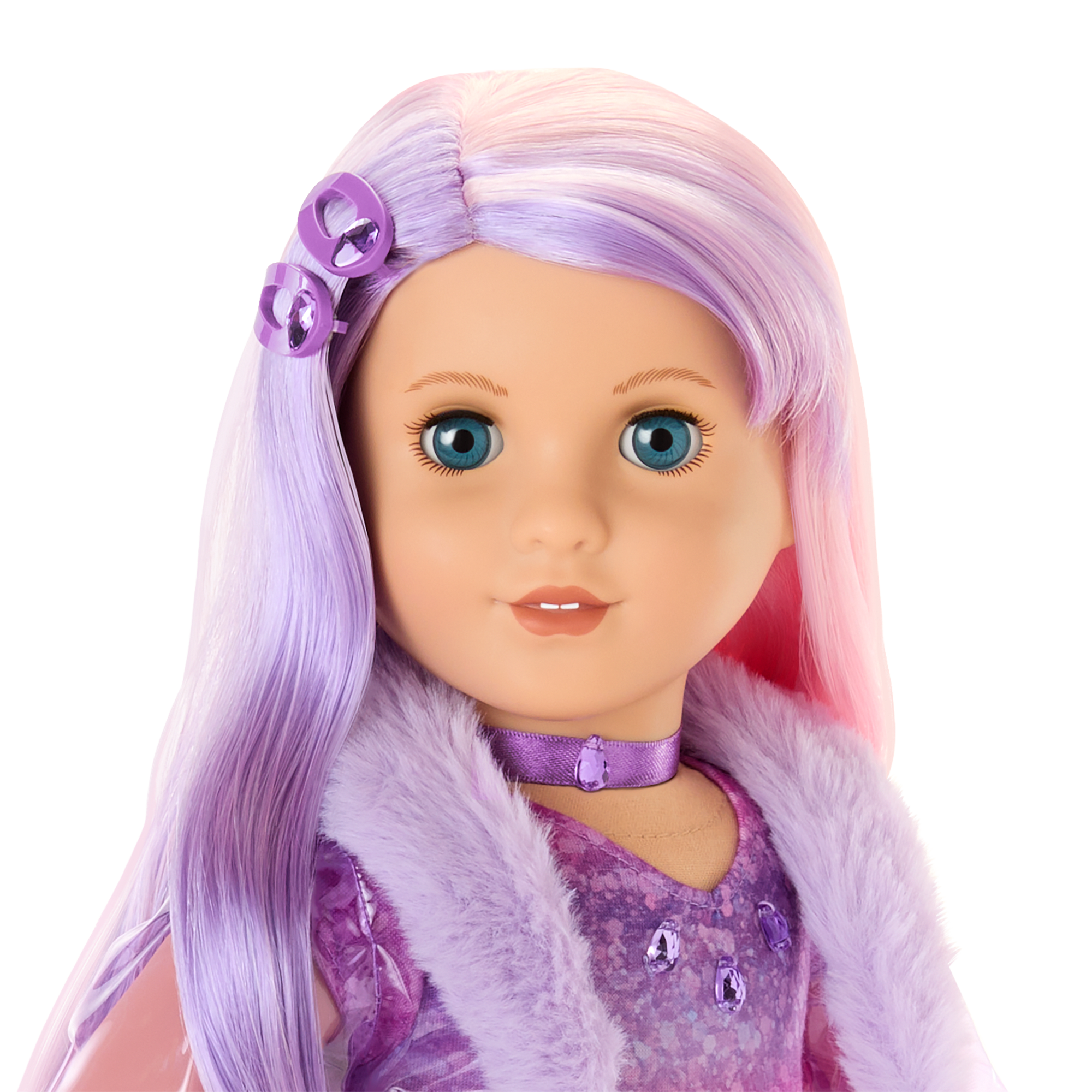 Amethyst Outfit for 18-inch Dolls with Gemstone Details