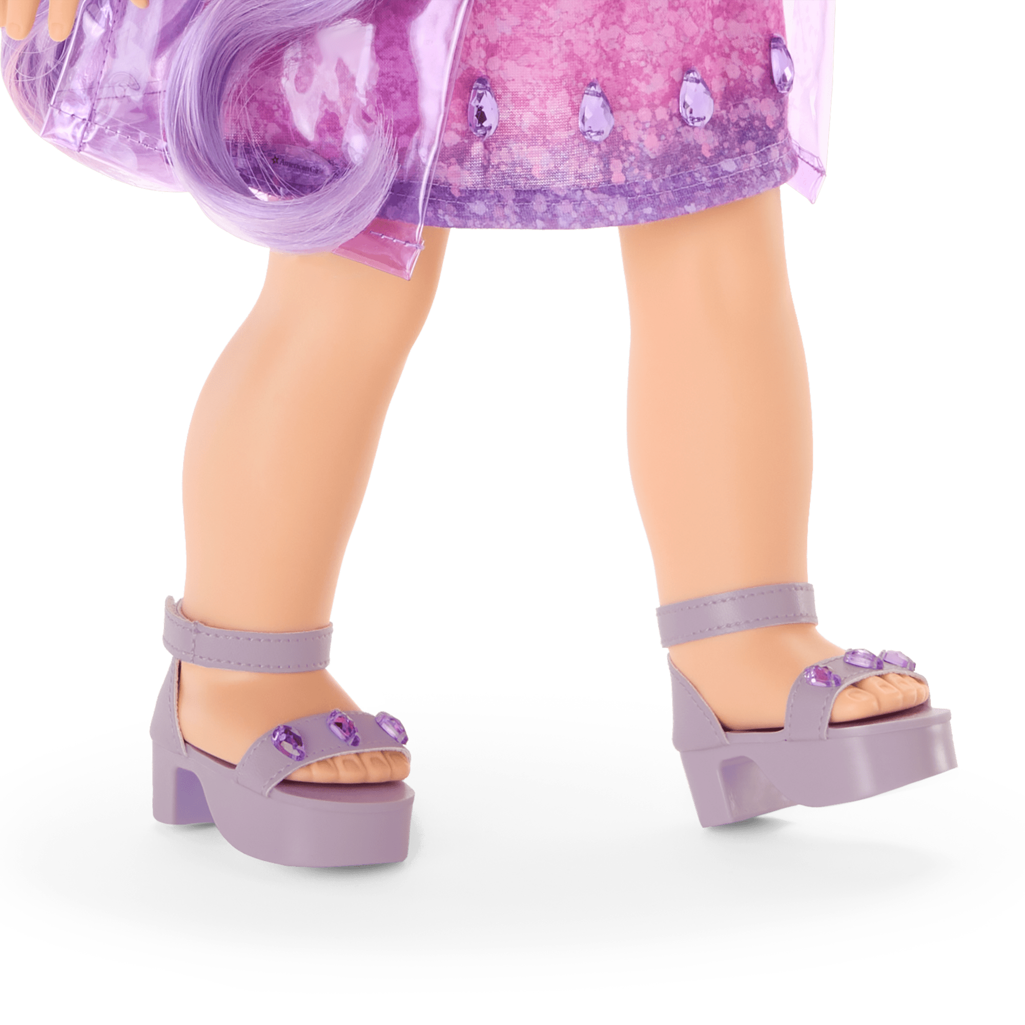 Amethyst Outfit for 18-inch Dolls with Gemstone Details