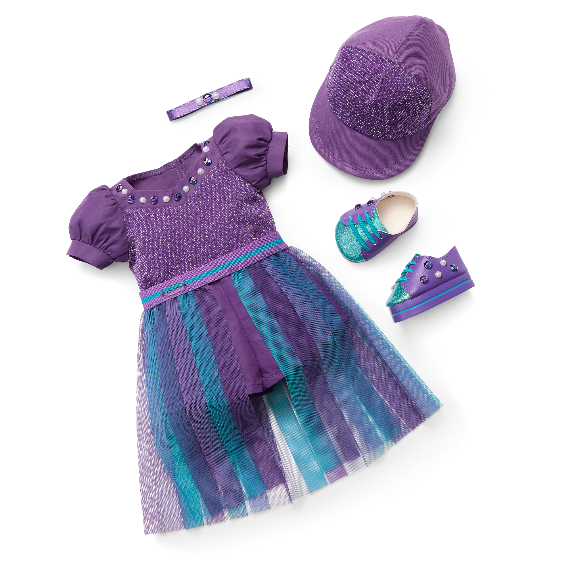 Alexandrite Doll Outfit for 18-inch Dolls with Glitter & Gemstones