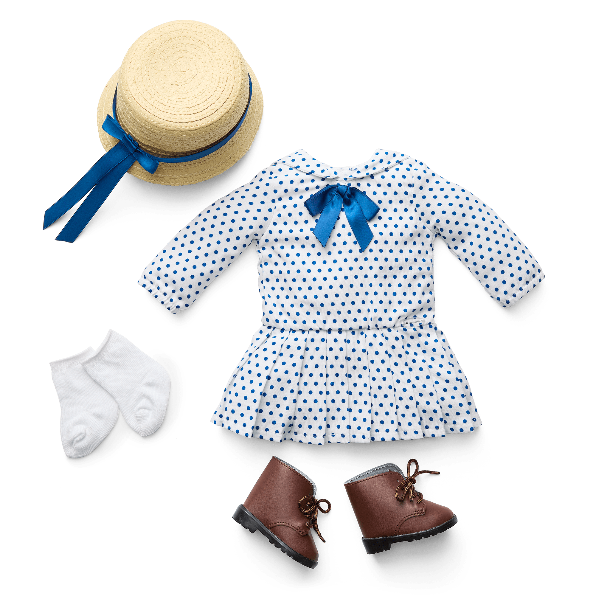 Claudie's 18-inch Doll Travel Outfit - Historical Character Dress Set