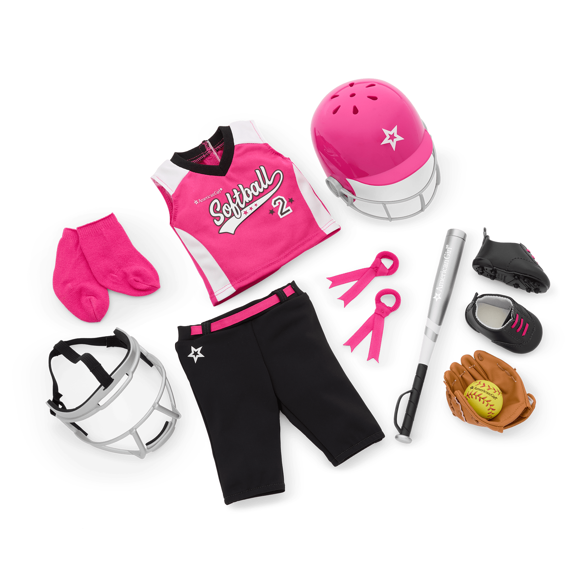 18-Inch Doll Softball Uniform Set with Accessories