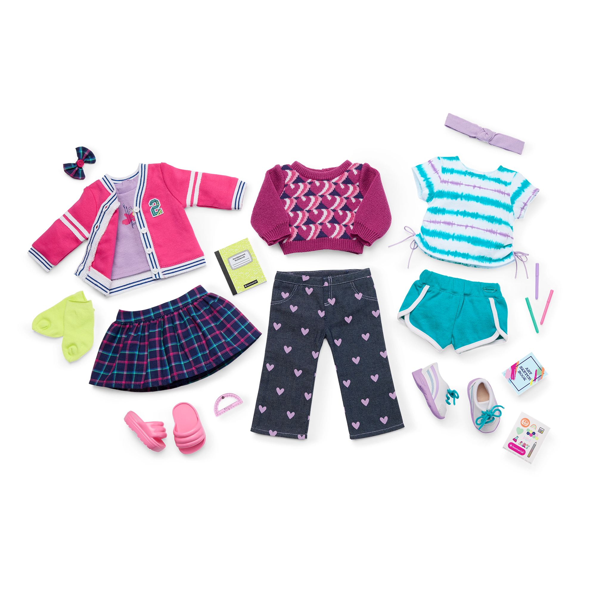 18-Inch Doll School Outfit Set - Mix & Match Styles