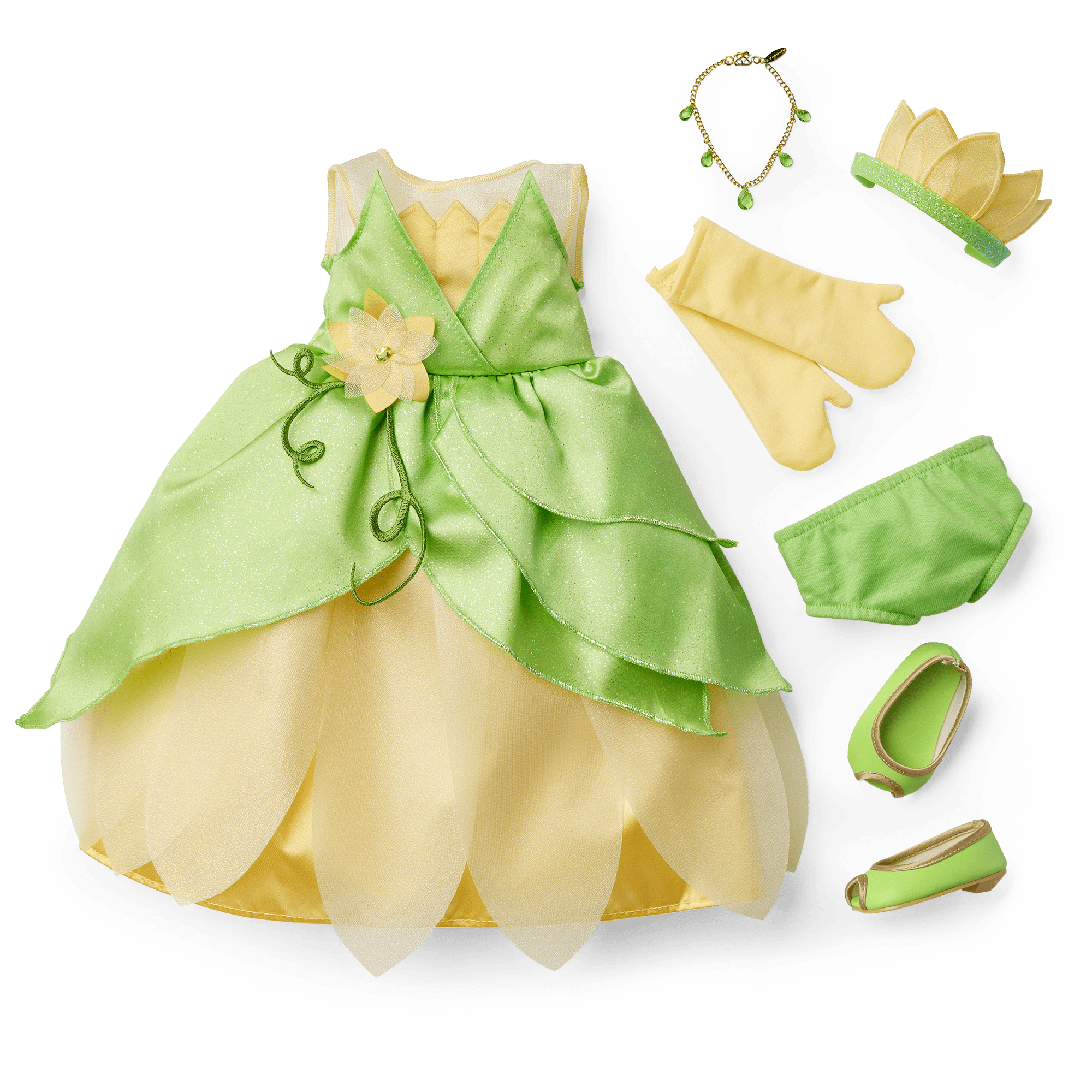 American Girl Disney Princess Tiana 18" Doll with Dress & Accessories