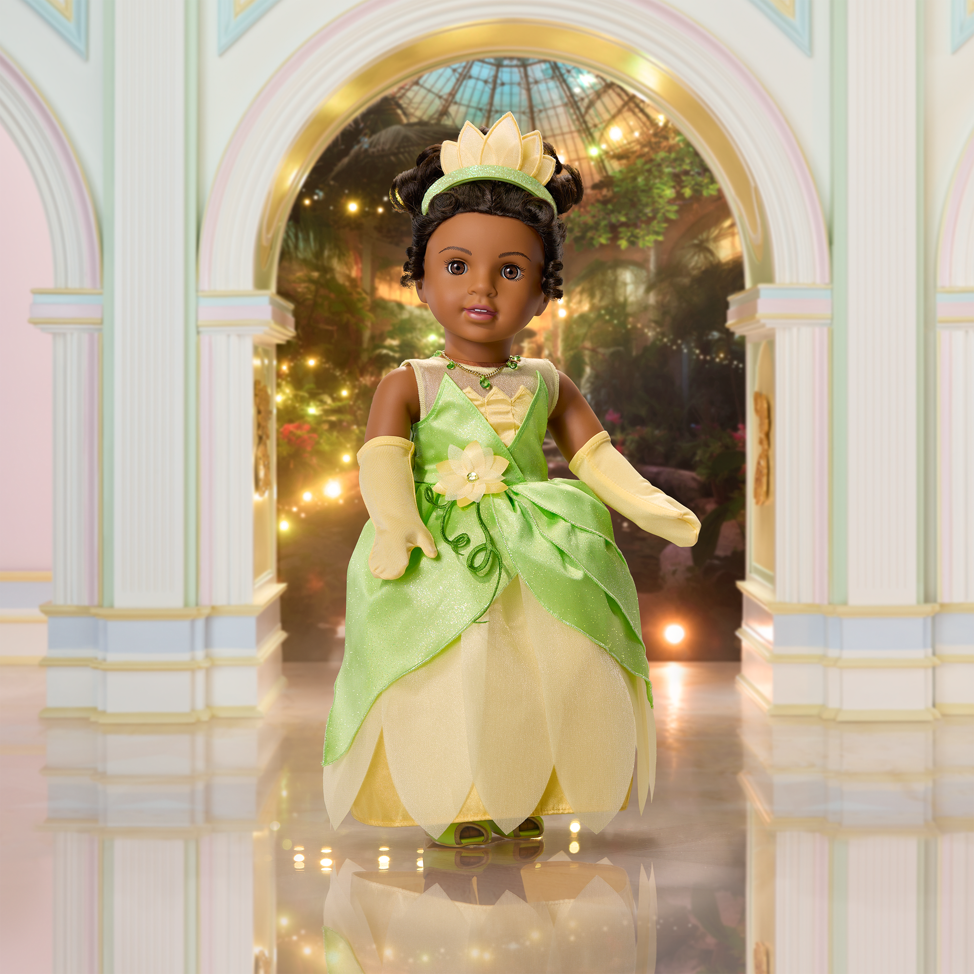 American Girl Disney Princess Tiana 18" Doll with Dress & Accessories