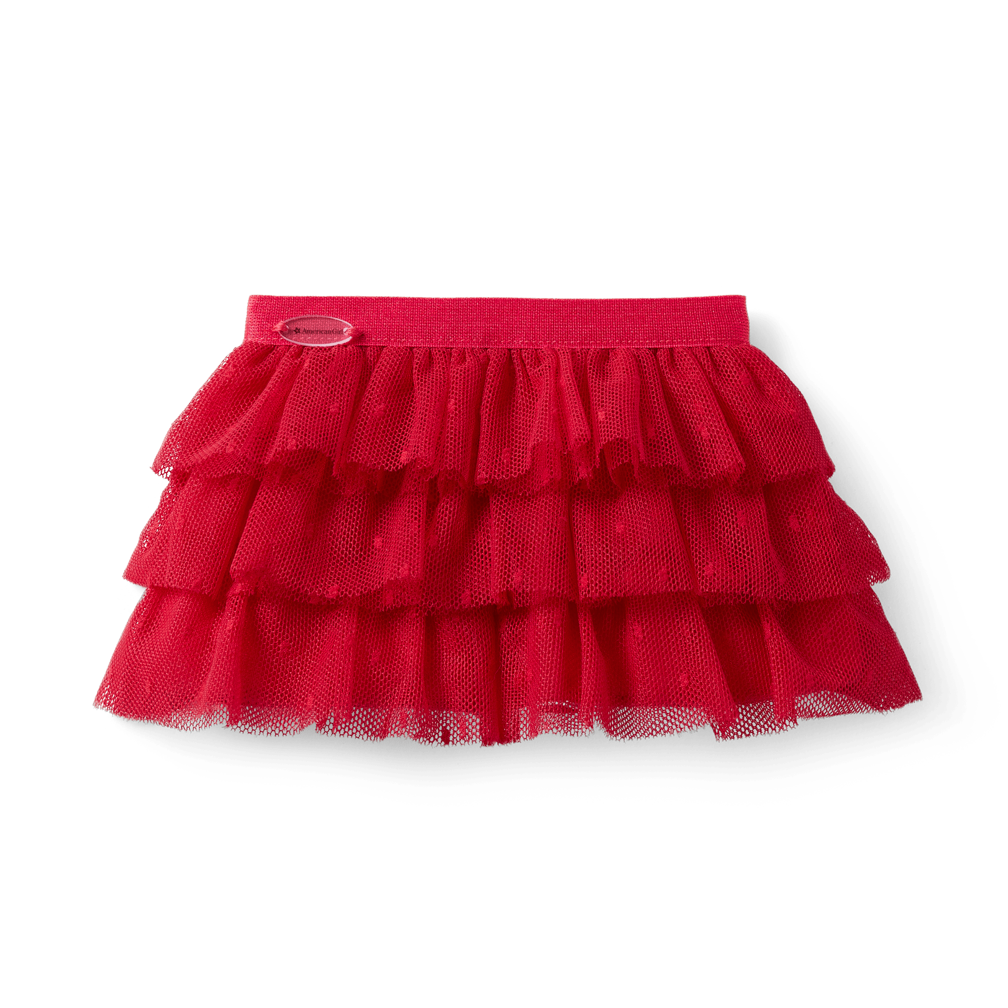 Red Tulle Skirt for Girls - Tiered Holiday Dress with Satin Waistband by Janie and Jack