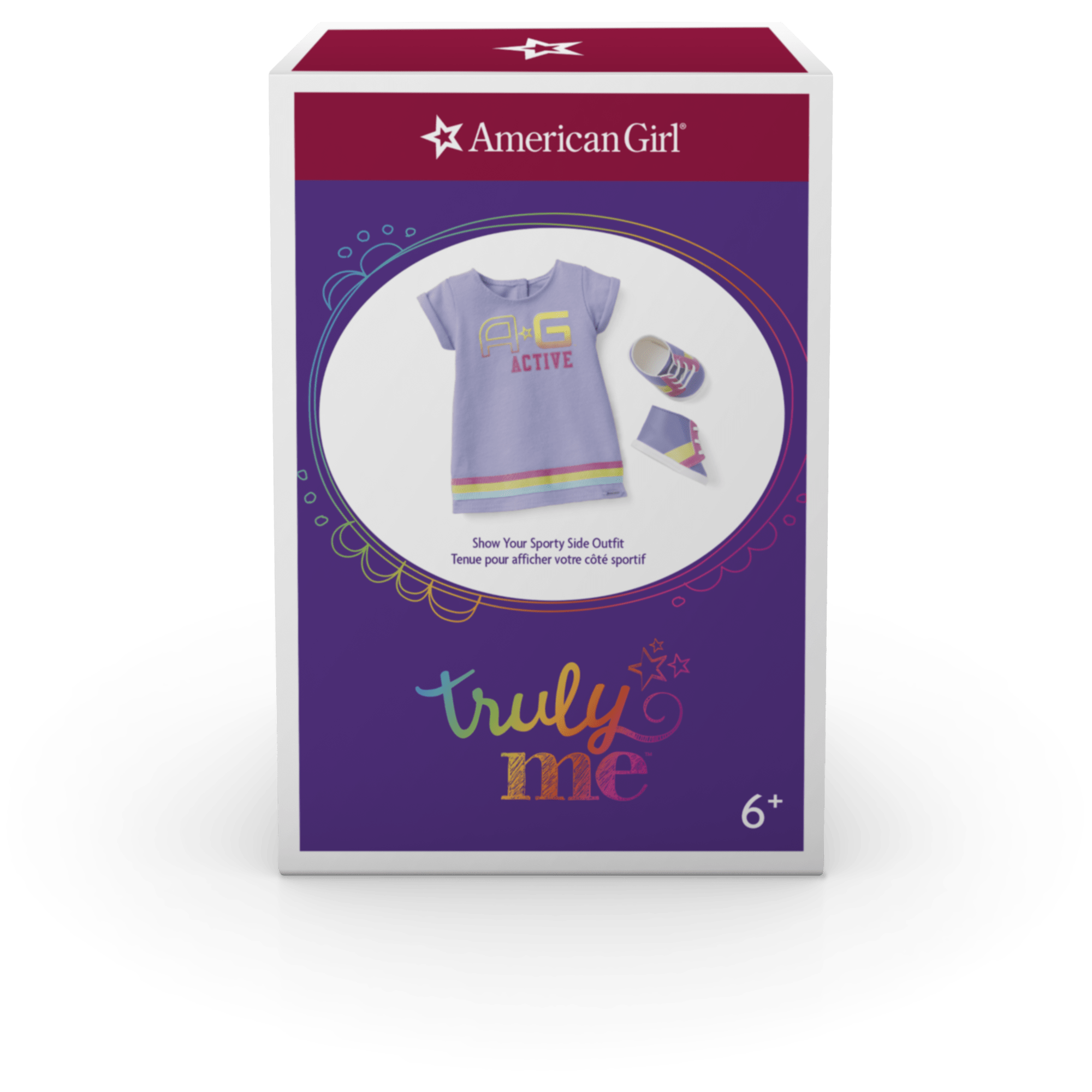 18-Inch Doll Sporty Outfit - AG Active T-Shirt Dress & Sneakers