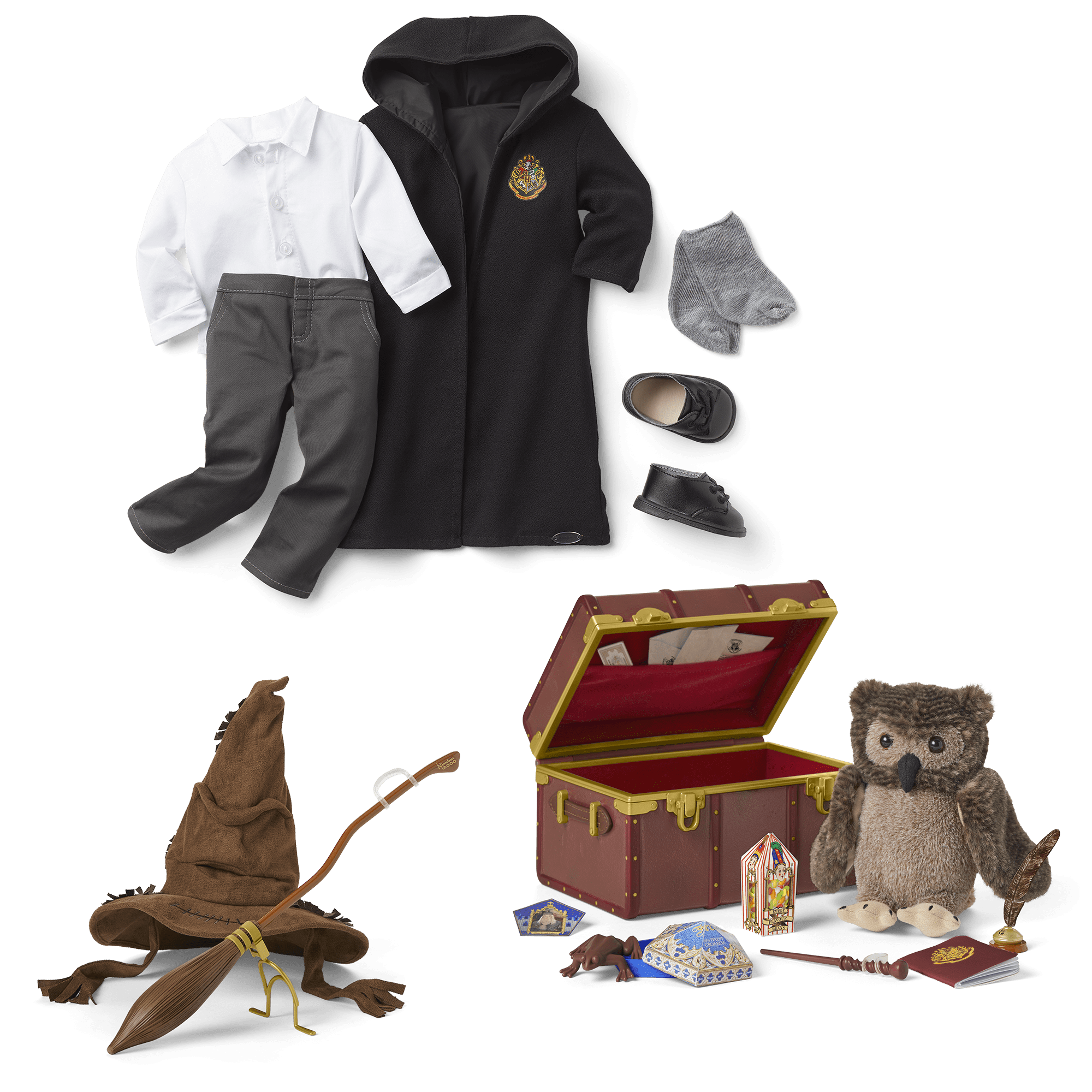 American Girl Hogwarts Doll Uniform Set with Trunk & Accessories