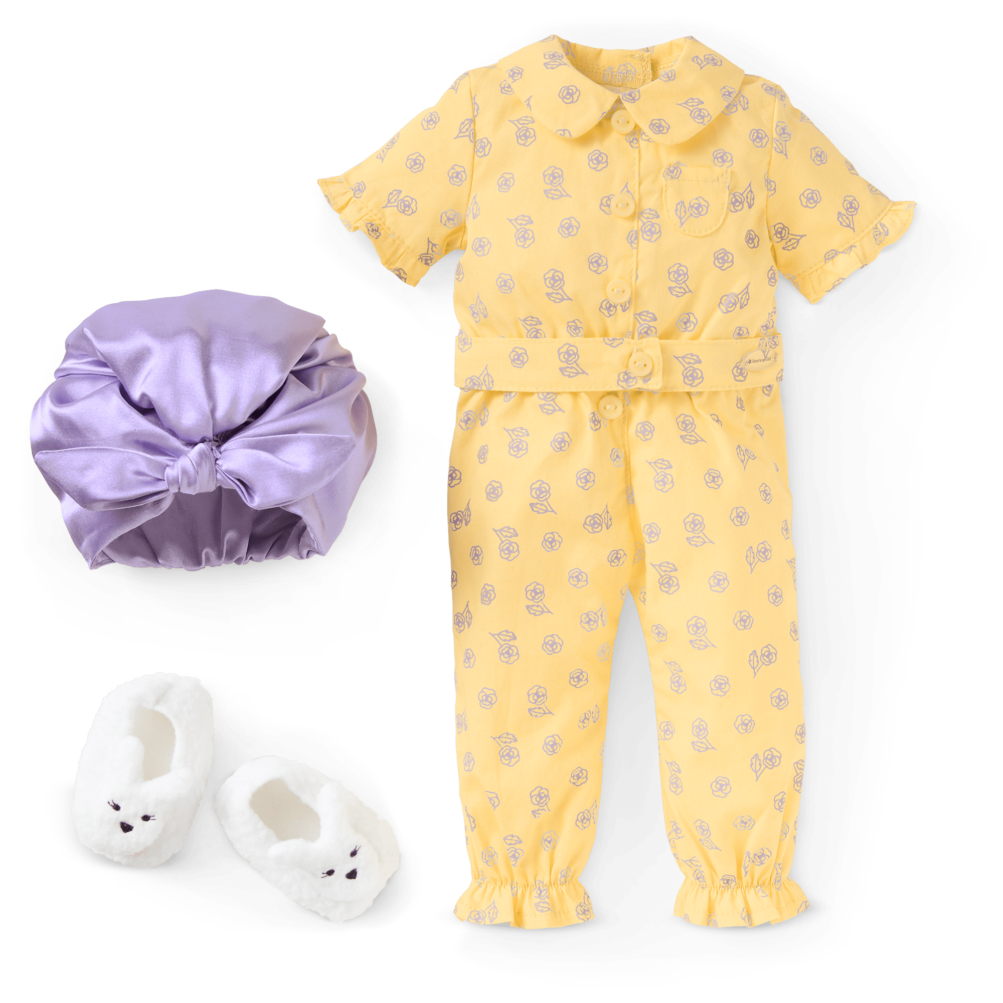 Claudie's™ Yellow Bloom Pajama Set for 18-inch Dolls