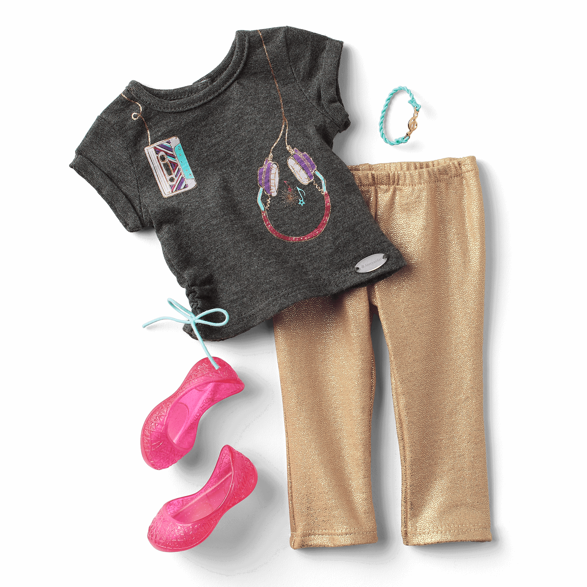 18-inch Doll Music Outfit with Glitter Shoes & Accessories