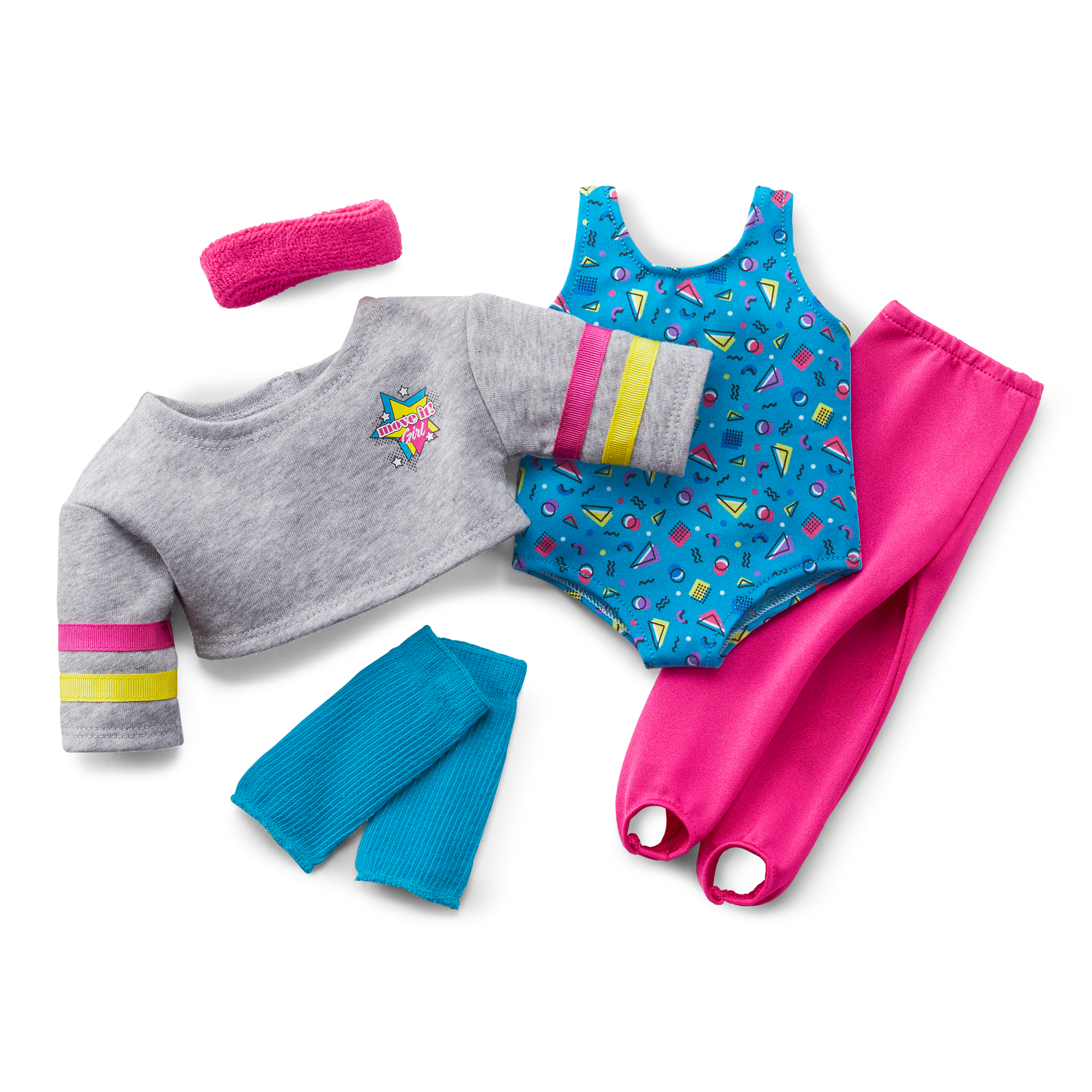 Courtney's 18-inch Doll Aerobics Outfit - 80s Style Leggings & Leotard