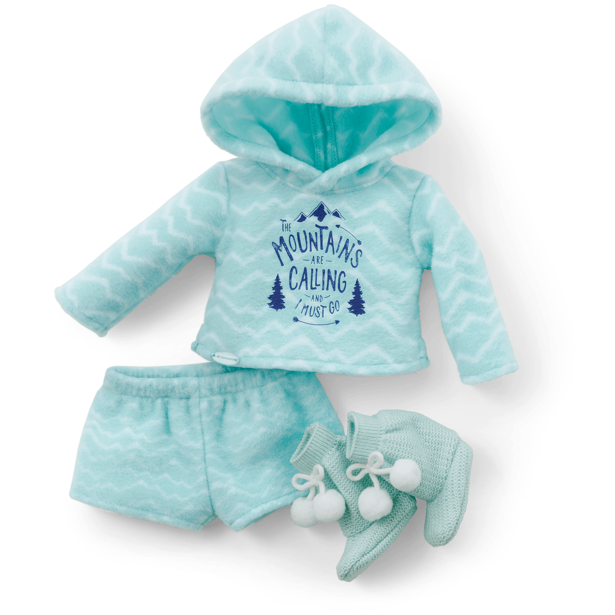 Corinne’s™ 18-inch Doll Fleece Pajama Set with Hoodie & Socks