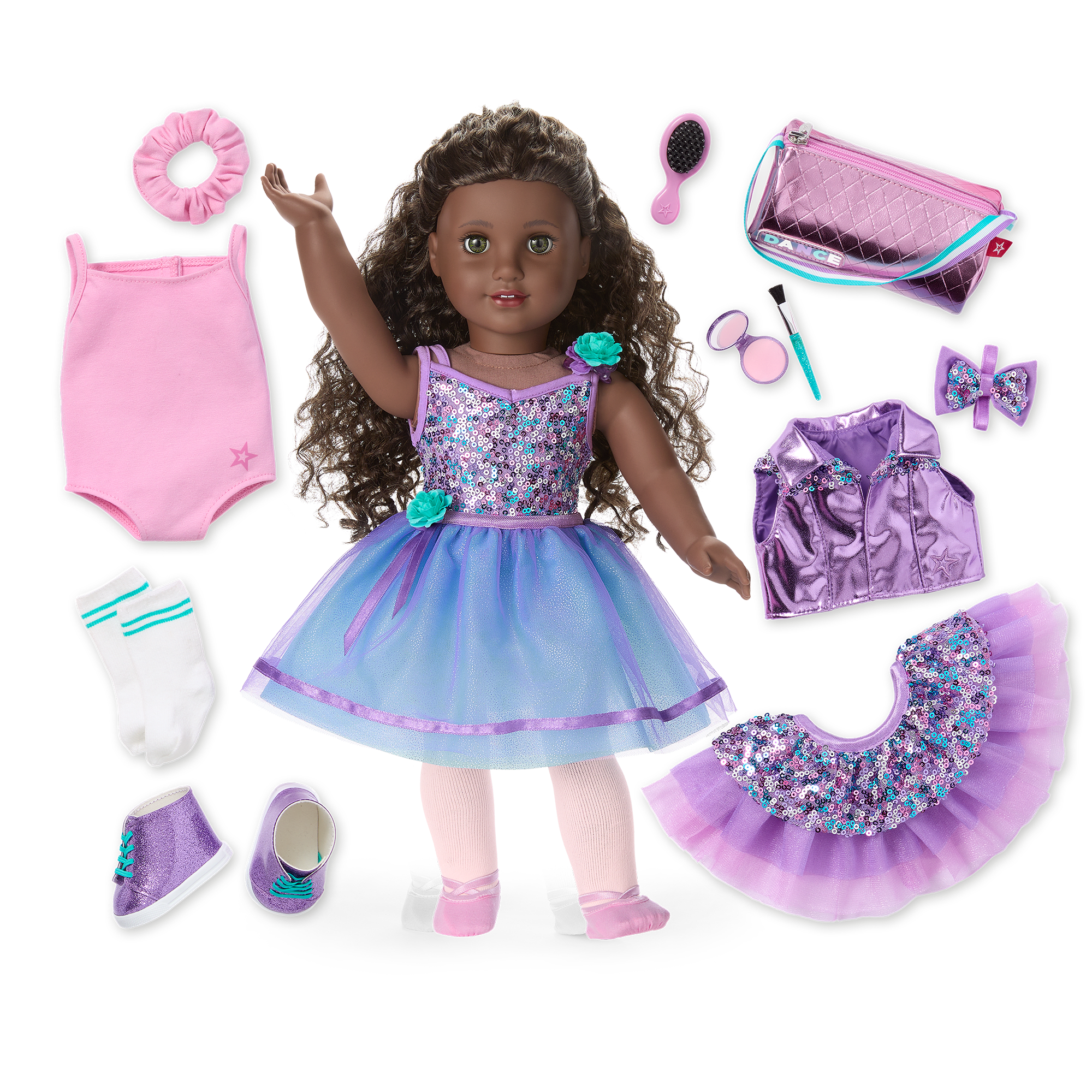 Truly Me 18-inch Doll with Dance Outfits & Accessories Set